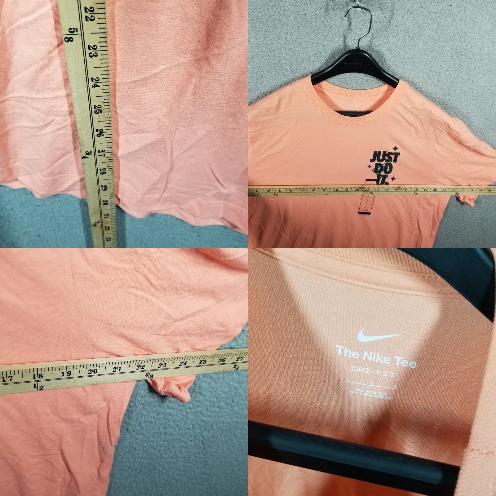 Nike Nike Shirt Mens Large Orange Peace Power Logo Solid Breathable Basic Size US L / EU 52-54 / 3 - 8 Thumbnail