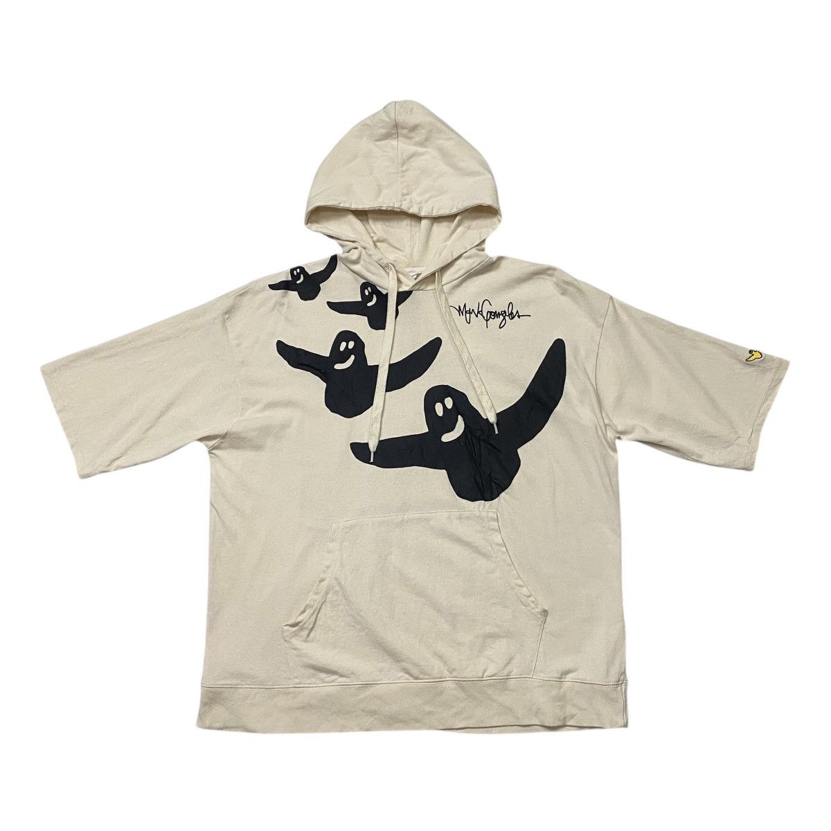 Japanese Brand Mark Gonzales ghost print short sleeve hoodie Size US M / EU 48-50 / 2 - 5 Thumbnail