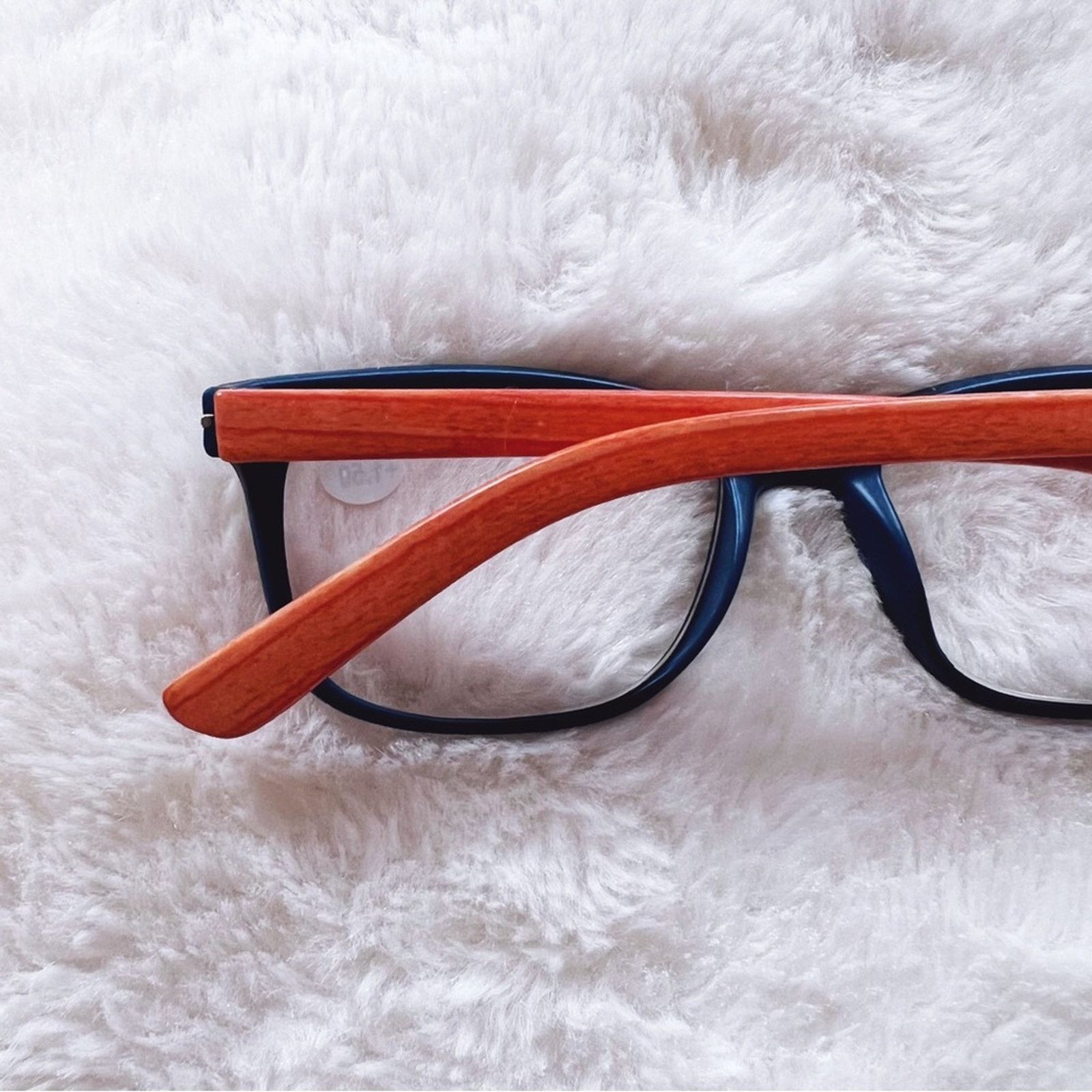 Other Olivia Blue with Orange Wood Reader Glasses Size ONE SIZE - 10 Thumbnail