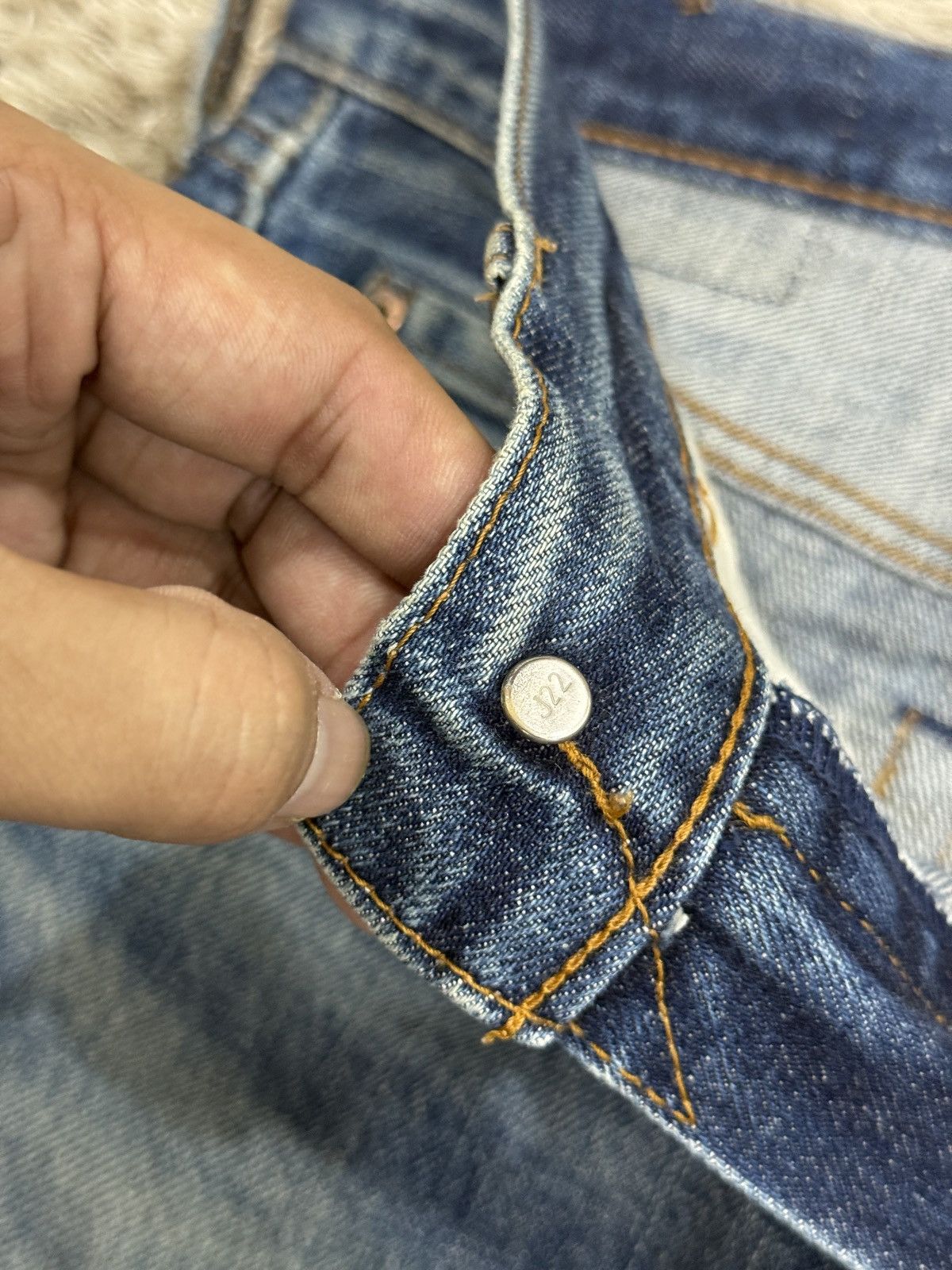 Levi's 1 of 1 Vintage Levis 502xx Selvedge Custom Sashiko Boro Size US 31 - 9 Thumbnail