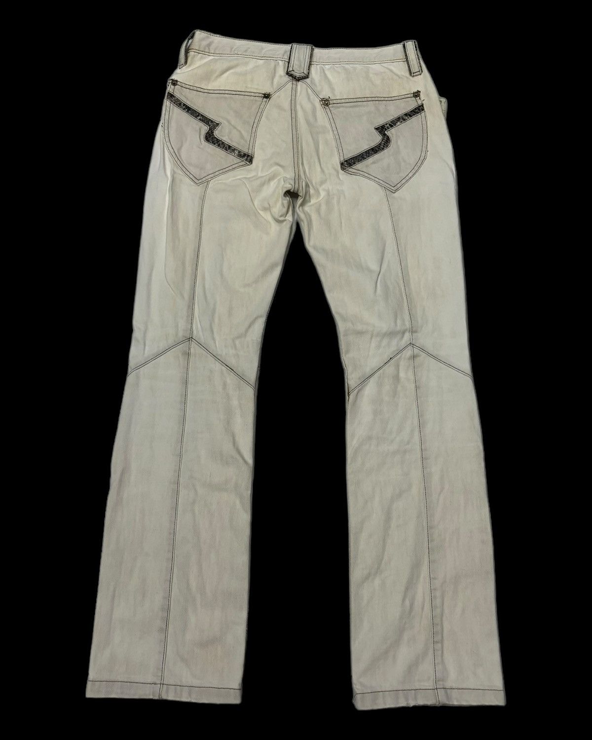 If Six Was Nine RARE🔥SEMANTIC DESIGN PUNK DISTRESS SNAKE SKIN POCKET JEANS Size US 29 - 5 Thumbnail