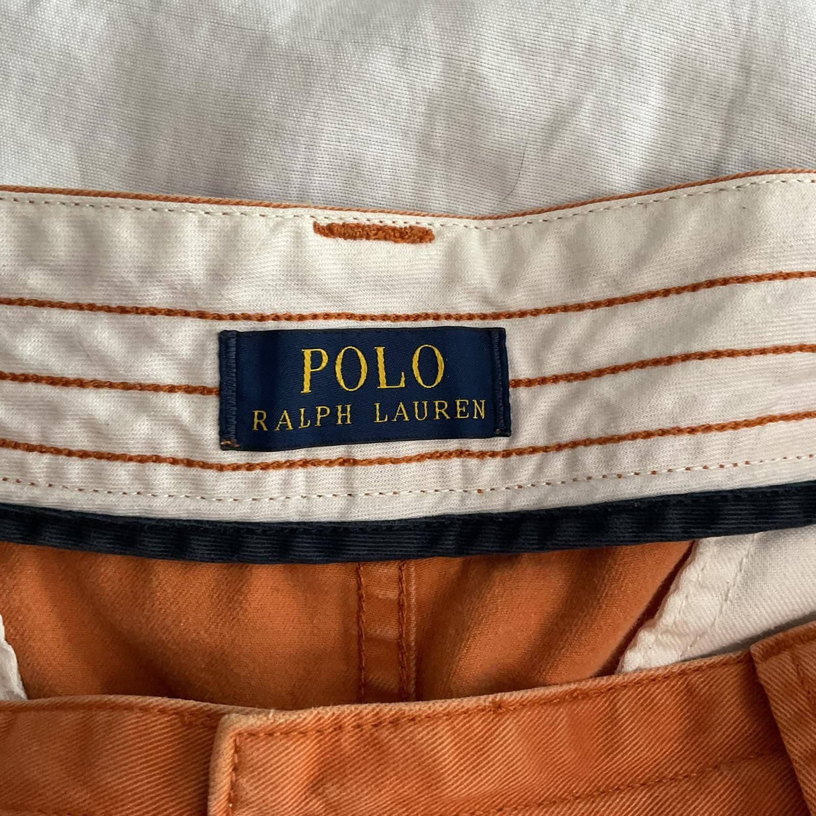 Polo Ralph Lauren VTG y2k POLO Ralph Lauren orange baggy long cargo shorts 36 Size US 36 / EU 52 - 4 Thumbnail