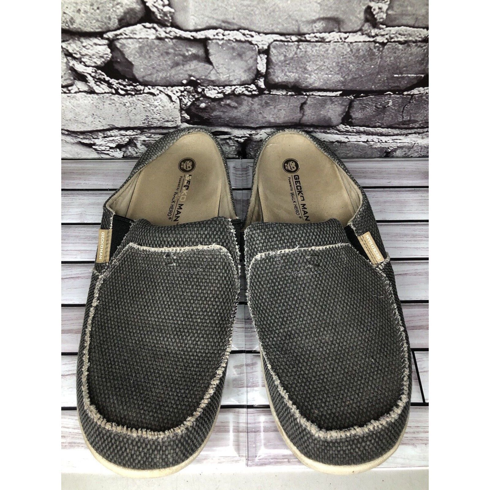 Other Gecko Man Walk Hero Arch Support Gray Canvas Fabric Mules Sh Size US 13 / EU 46 - 16 Thumbnail