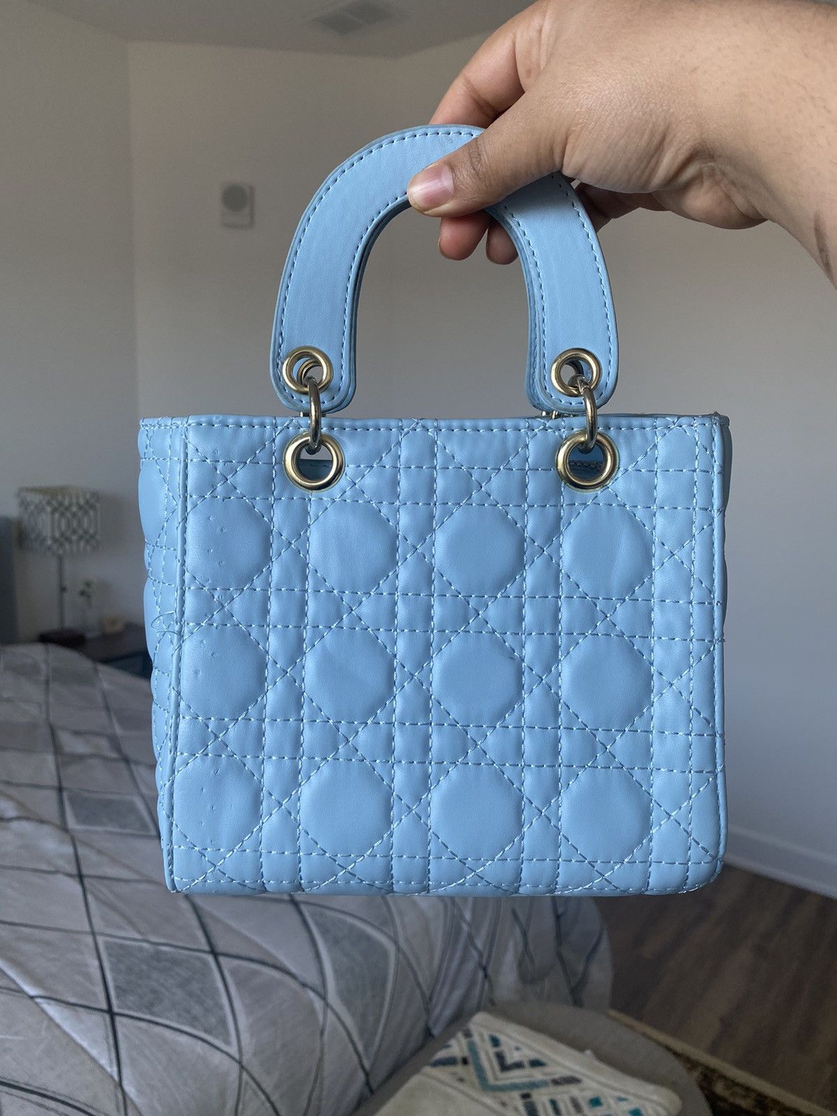 Other Womens Small Blue & Gold Crossbody Purse Ladies Handbag Size ONE SIZE - 2 Thumbnail