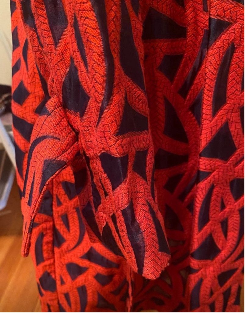 Eva Franco Women's Eva Franco Red & Blue Trench Coat Size 2 Size XS / US 0-2 / IT 36-38 - 9 Thumbnail