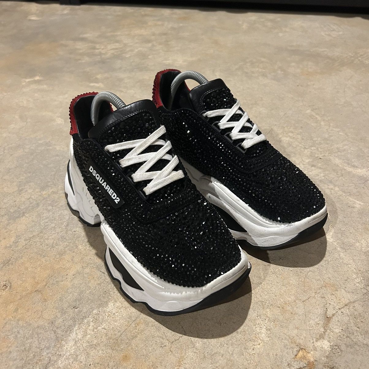 Designer × Dsquared2 Dsquared2 Giant Hike Strass Crystal Sneakers EU 40 Size US 7 / EU 40 - 8 Thumbnail