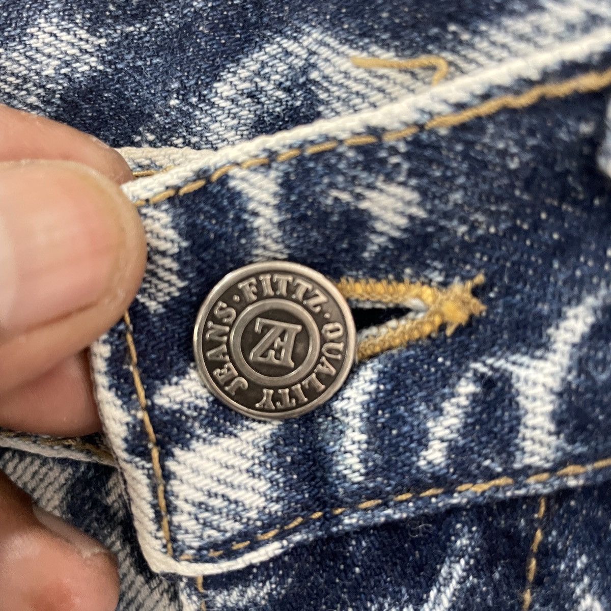 20471120 Vintage Fittz Acid Wash Denim Jeans Size US 27 - 5 Thumbnail
