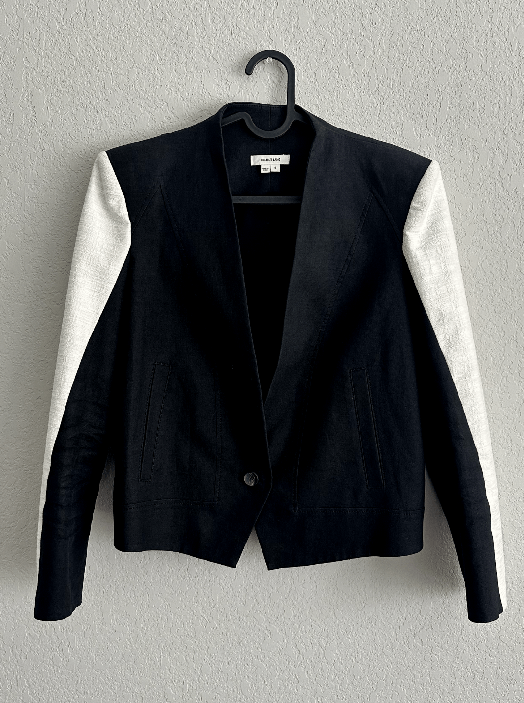 Helmut Lang Helmut Lang Intermix Black White Blazer Size S / US 4 / IT 40 - 1 Thumbnail