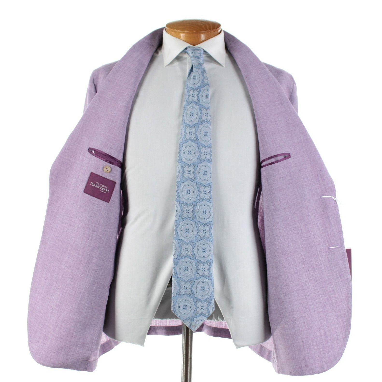 Sartoria Partenopea Sartoria Partenopea Sport Coat Size 44 Regular US in Purple Size 44R - 7 Thumbnail