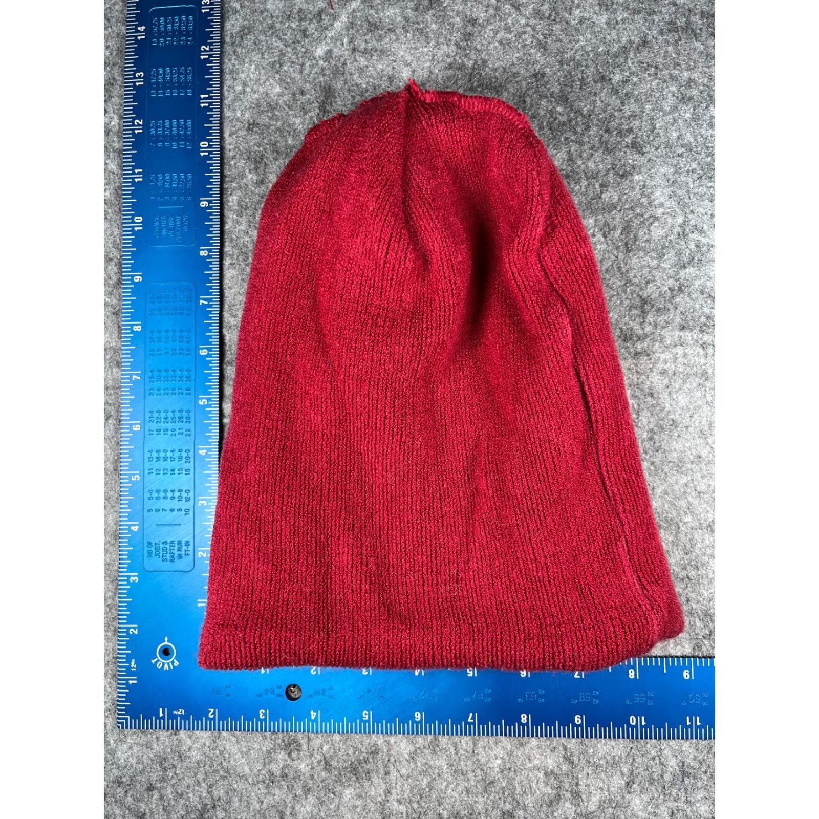 Vintage Echo Beanie Knit Adult One Size Red 100% Acrylic Ski Outdoor Unisex Men/Women Beanie, Lightweight, Adjustable, Solid Knitted Hat Size ONE SIZE - 4 Thumbnail