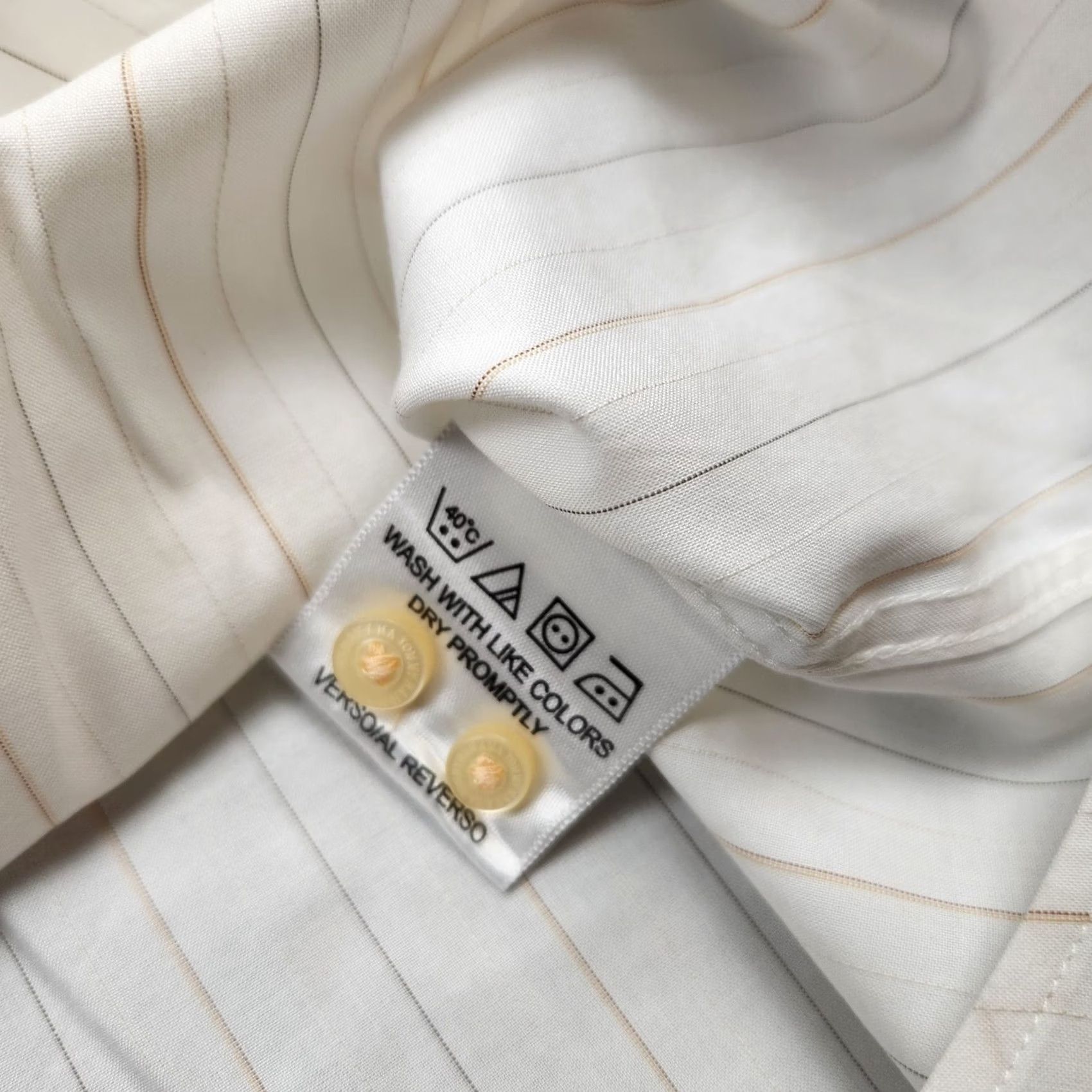 Tommy Bahama Tommy Bahama Dress Shirt Mens 16 32-33 White Brown Stripe 100% Cotton Casual Shirt Mens Regular White Stripe 16 32-33 Size US L / EU 52-54 / 3 - 4 Thumbnail