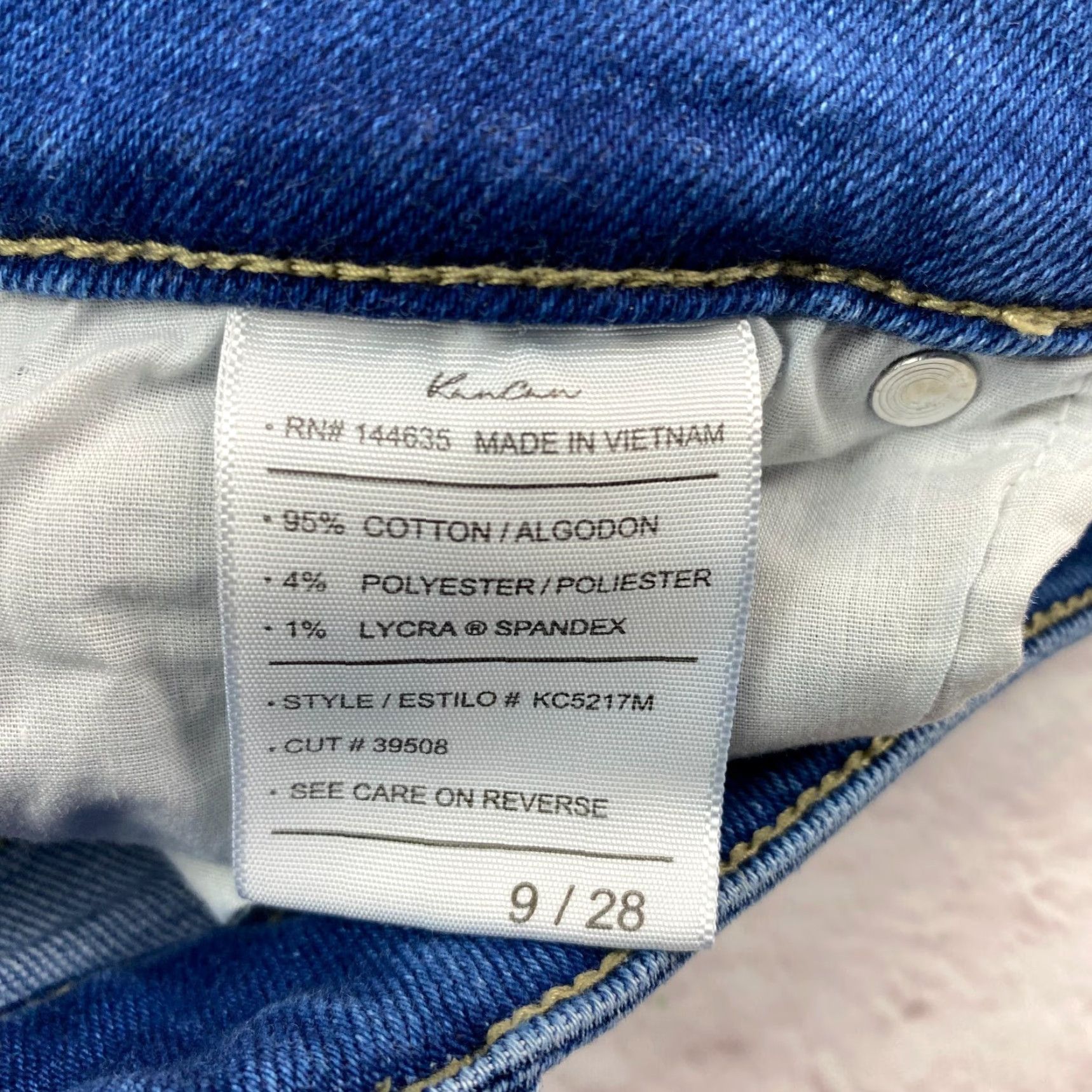Vintage Kancan Jeans Womens Size 28 High Rise Skinny Distressed Frayed Hem Medium Wash Blue 90s City Bohemian Jeans Womens Size 28 Mens Girls? Size 28" / US 6 / IT 42 - 7 Thumbnail