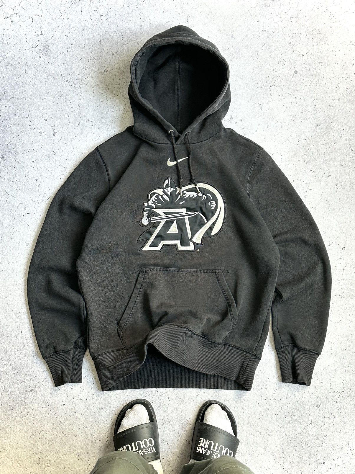 NCAA × Nike Vintage Nike Army Black Knights Center Swoosh Hoodie Size US M / EU 48-50 / 2 - 1 Thumbnail