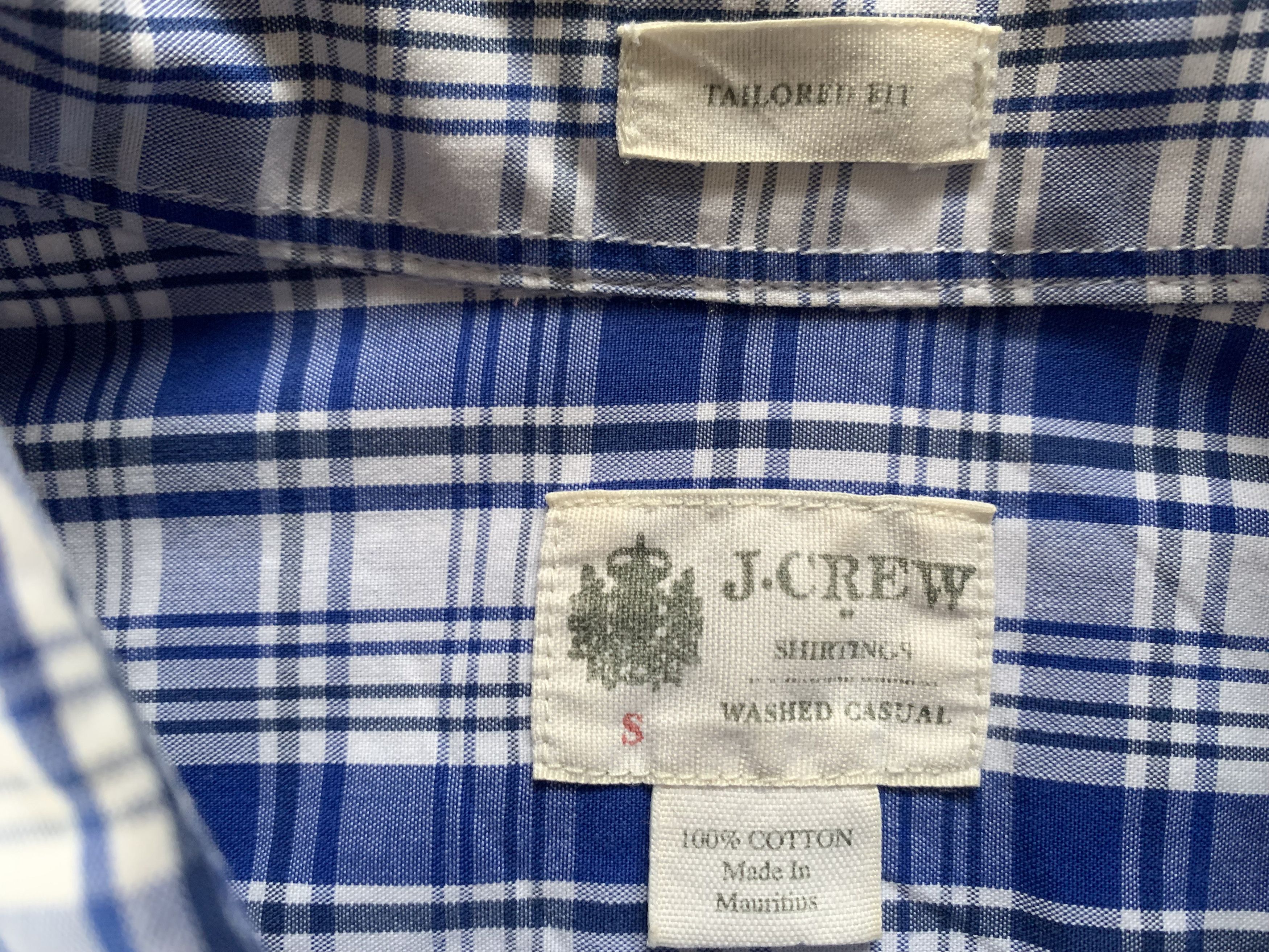 J.Crew Mens J Crew Tailored Fit Plaid Long Sleeve Shirt Size US S / EU 44-46 / 1 - 6 Thumbnail