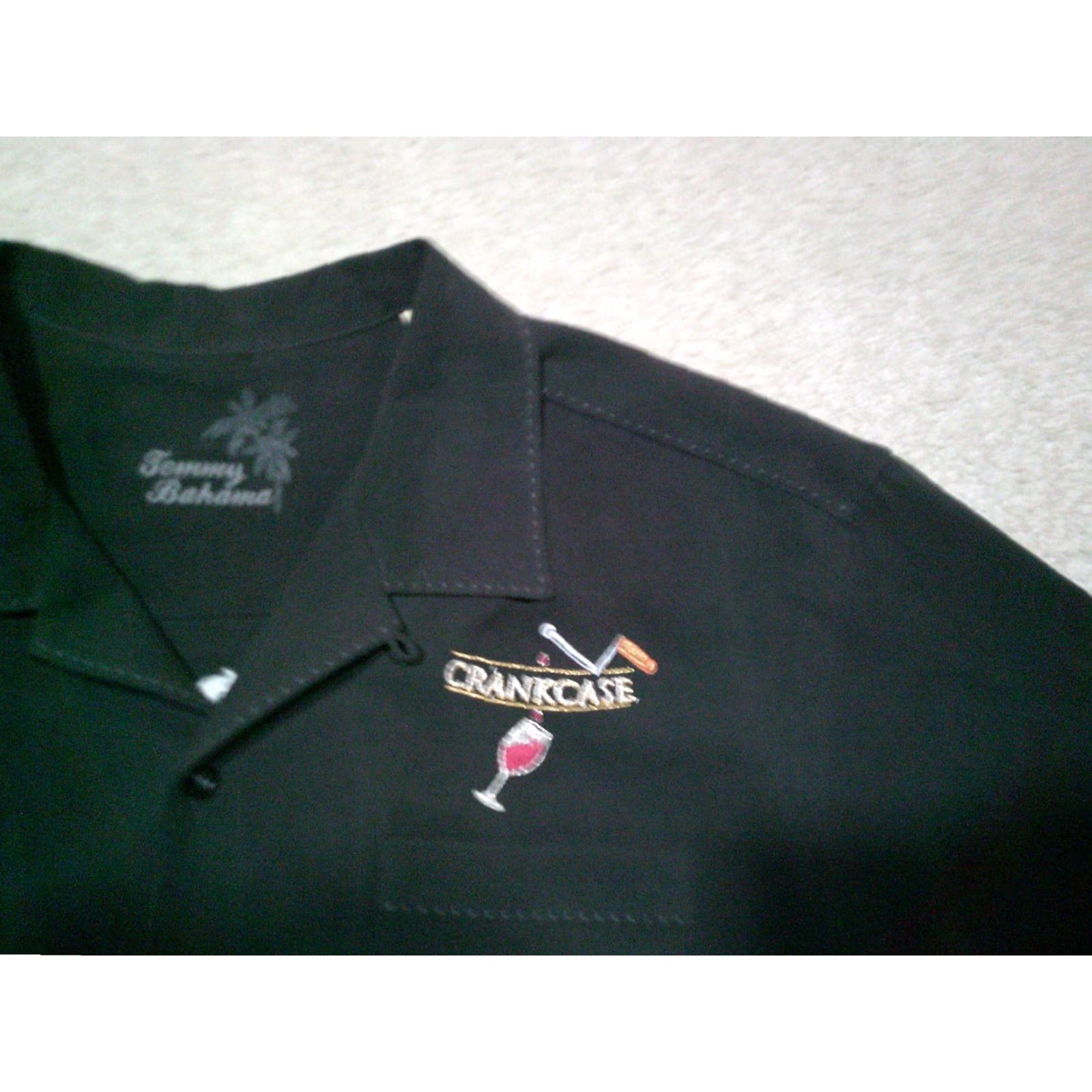 Tommy Bahama Tommy Bahama Button-Up Silk Shirt Mens Large Black Embroidered Camp Loop Collar Shirt Size US L / EU 52-54 / 3 - 3 Thumbnail