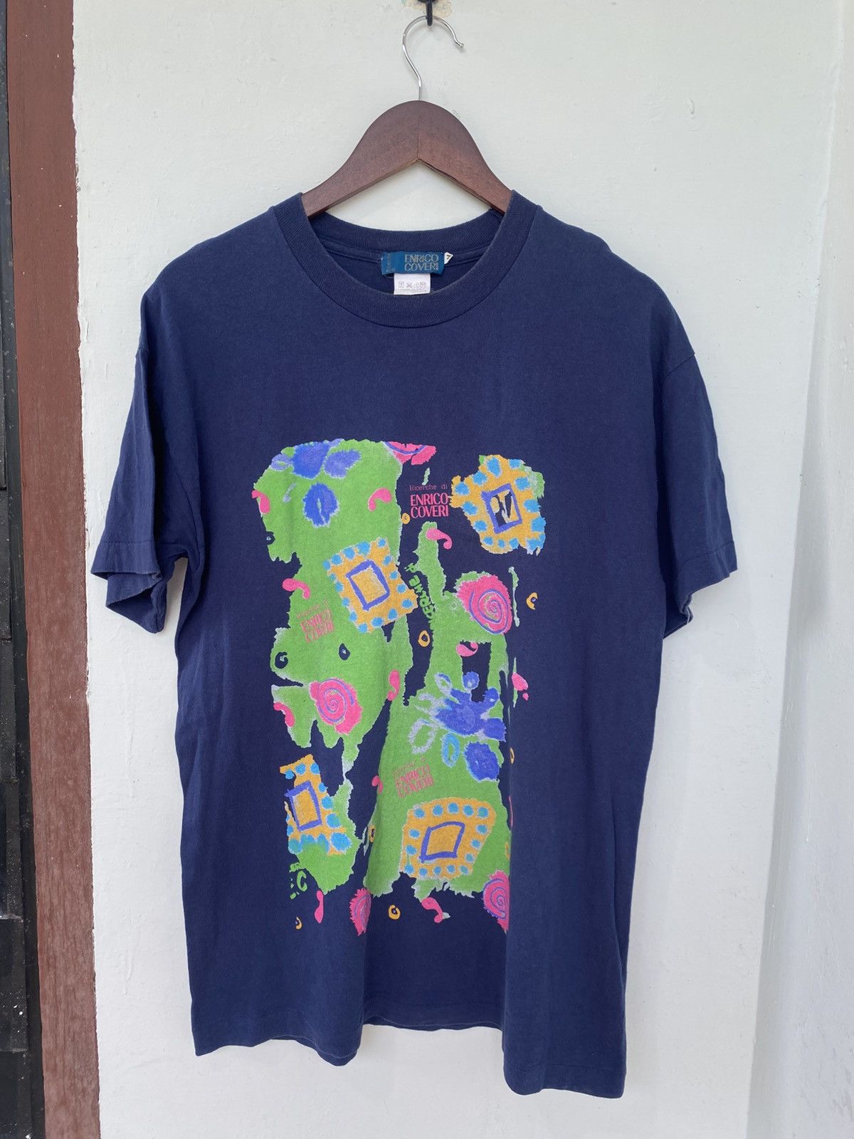 Enrico Coveri × Vineyard Vines Vintage Enrico Coveri Art Italian Brand T shirt Size US M / EU 48-50 / 2 - 1 Thumbnail