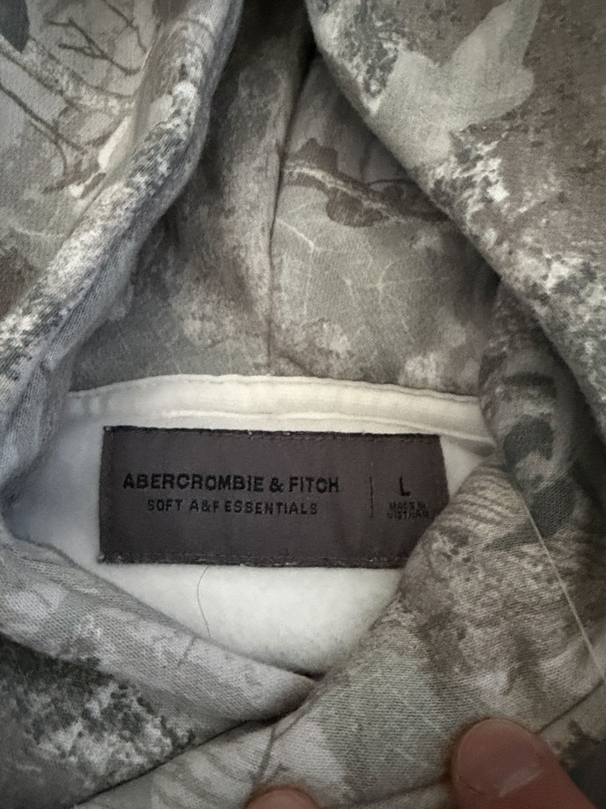 Abercrombie & Fitch Abercrombie Essential Popover Camo Hoodie Size US L / EU 52-54 / 3 - 3 Thumbnail