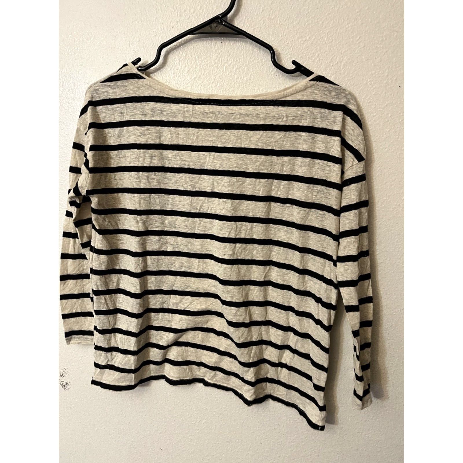 American Eagle Outfitters VINTAGE American Eagle Graphic Tee, Long Sleeve, Small, Gray Striped, Womens Size S / US 4 / IT 40 - 2 Thumbnail