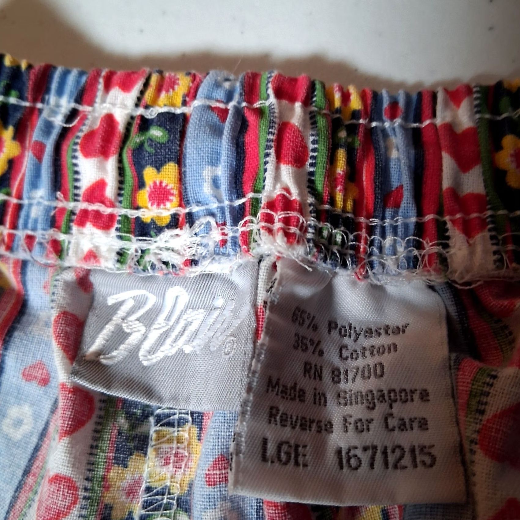 Blair VINTAGE Blair Shorts Women Large Red Blue Striped Hearts Floral Elastic READ Size 36" / US 14 / IT 50 - 5 Thumbnail