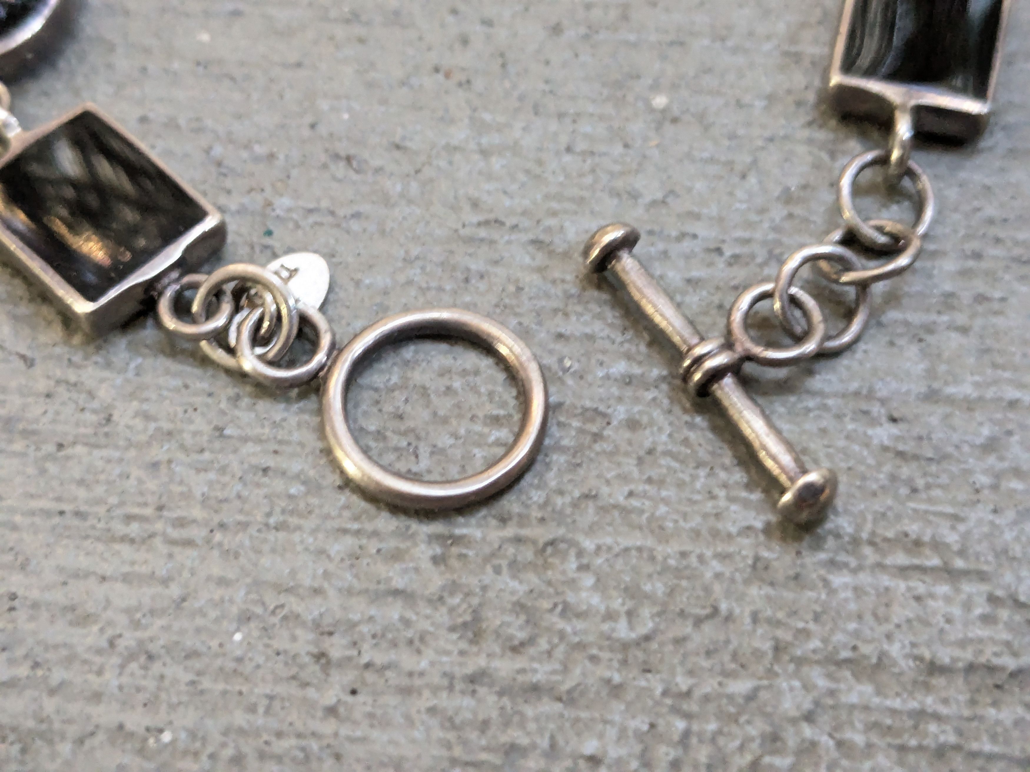 Jewelry Sterling Silver Bracelet Oval Link Chain 7.5" Modern Size ONE SIZE - 2 Thumbnail