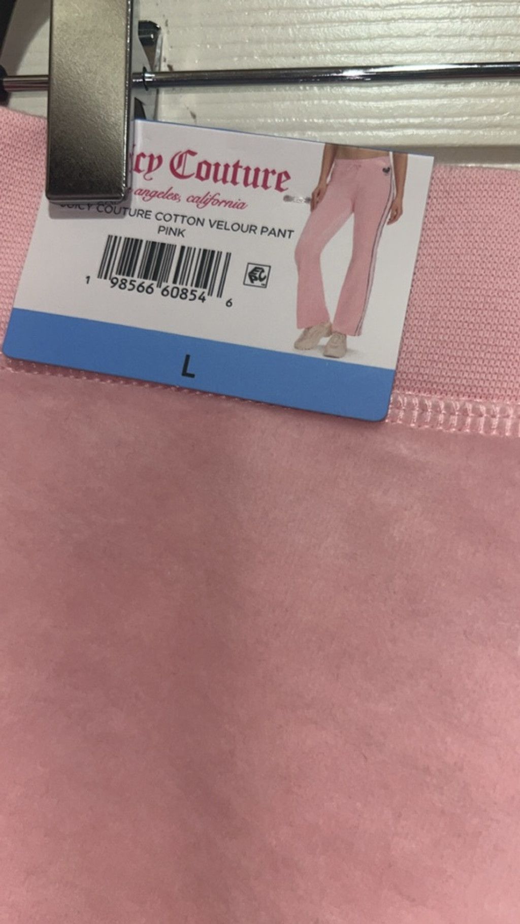 Juicy Couture Women's Juicy Couture Pink Velour Track Pants with Black Size 33" - 5 Thumbnail