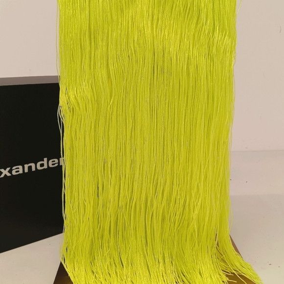 Alexander Wang Alexander Wang Satin Crystal Fringe Shoulder Bag - Neon Size ONE SIZE - 9 Thumbnail