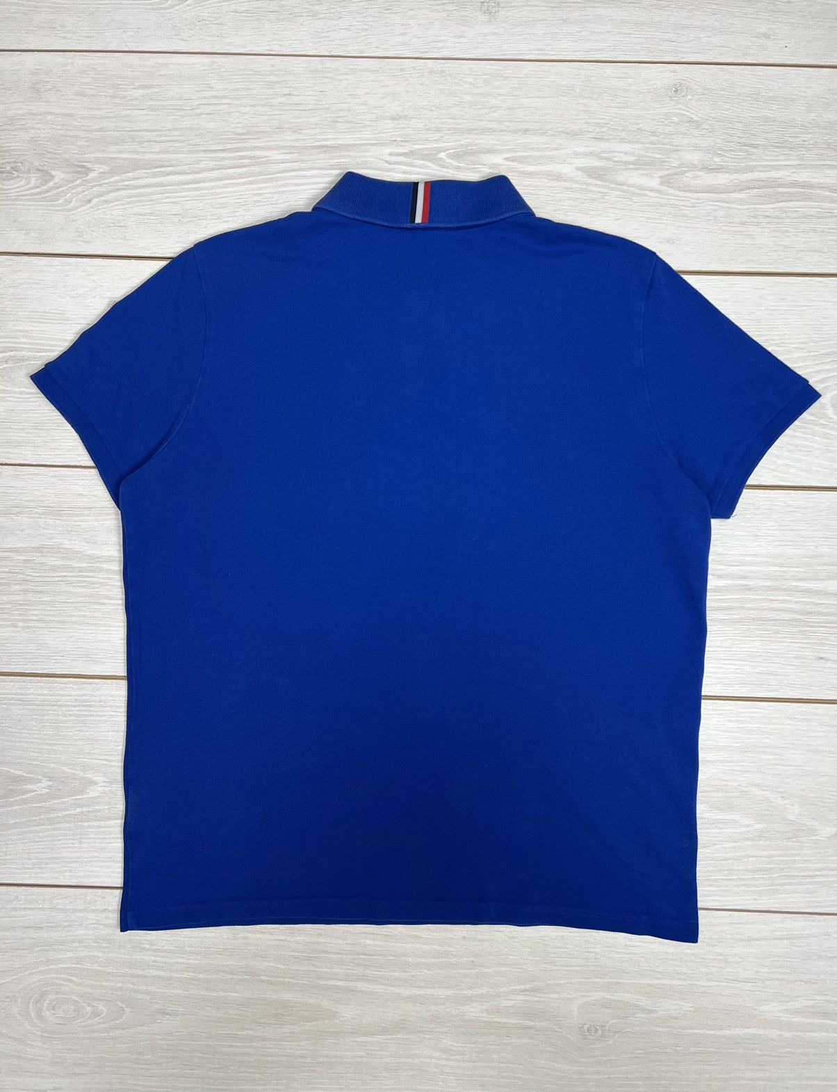 Moncler MONCLER Polo Shirt Cotton Blue Short Sleeve Logo Patch Size US L / EU 52-54 / 3 - 11 Thumbnail