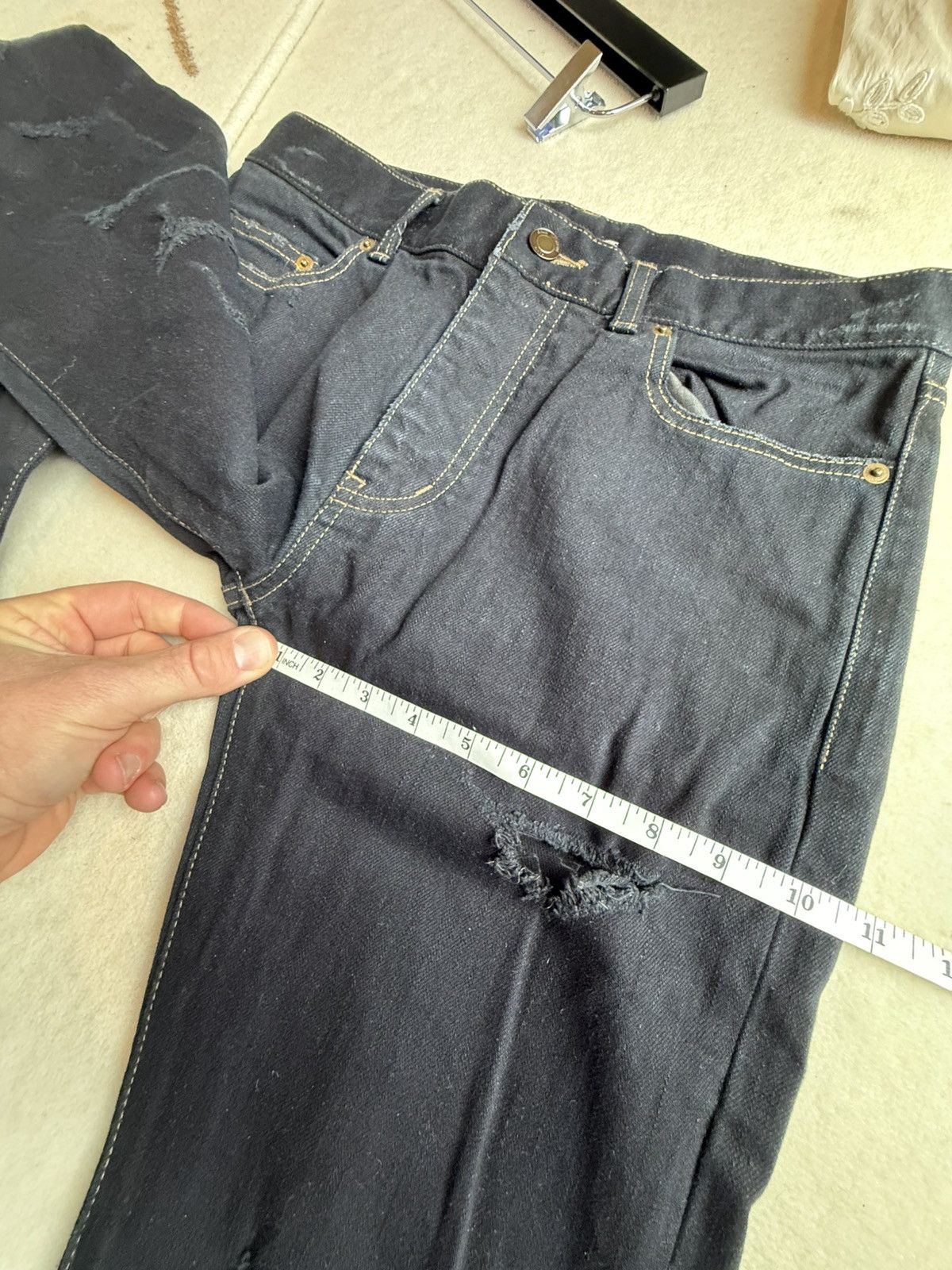 Saint Laurent Paris SS16 Saint Laurent surf sound crash trash black ripped jeans Size US 30 / EU 46 - 6 Thumbnail