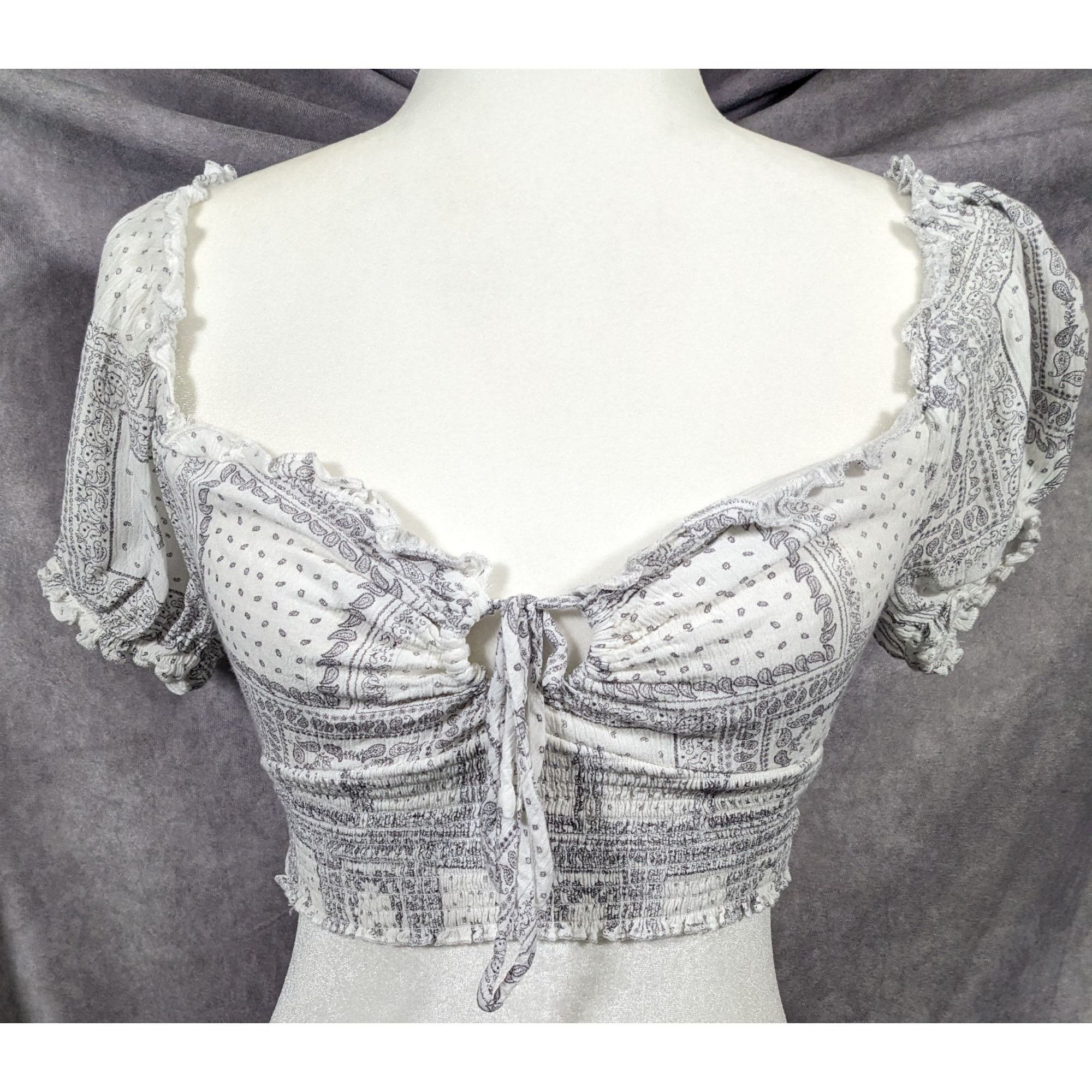 Other Isabelle's Closet Bohemian Festival Peasant Crop Top Size Me Size M / US 6-8 / IT 42-44 - 4 Thumbnail