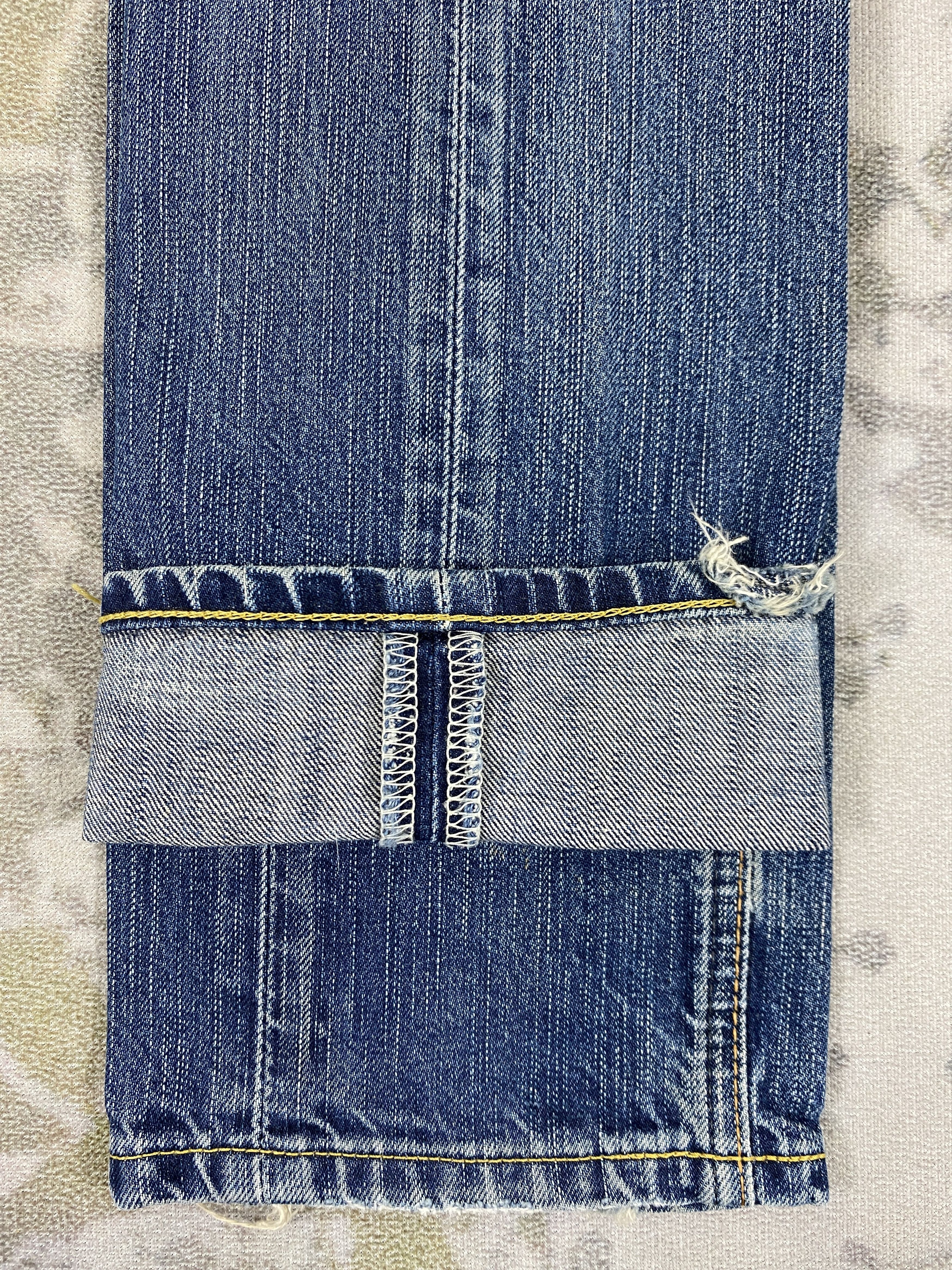 Japanese Brand Distressed Blue Vintage Edwin Jeans 29x32 Denim- JN3539 Size 29" - 12 Thumbnail