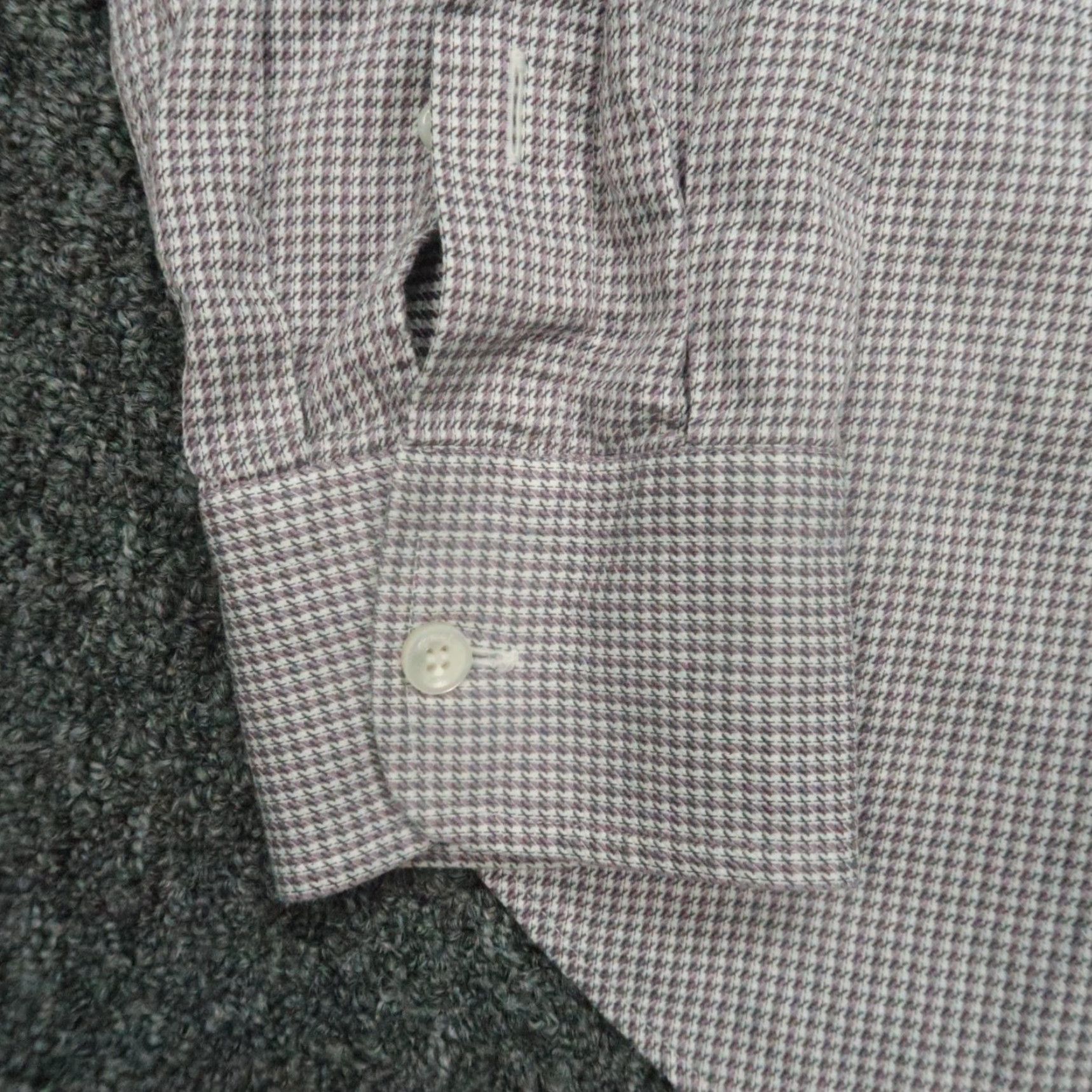 Brioni VINTAGE Brioni Shirt Mens L Purple White Long Sleeve Button Up Italy Size US L / EU 52-54 / 3 - 4 Thumbnail