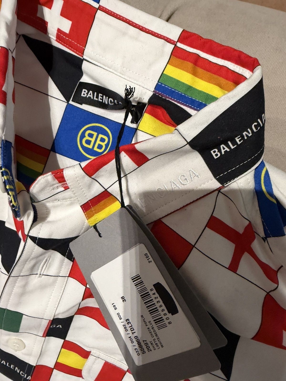 Balenciaga Balenciaga multicolored check Poplin shirt Size US M / EU 48-50 / 2 - 2 Thumbnail