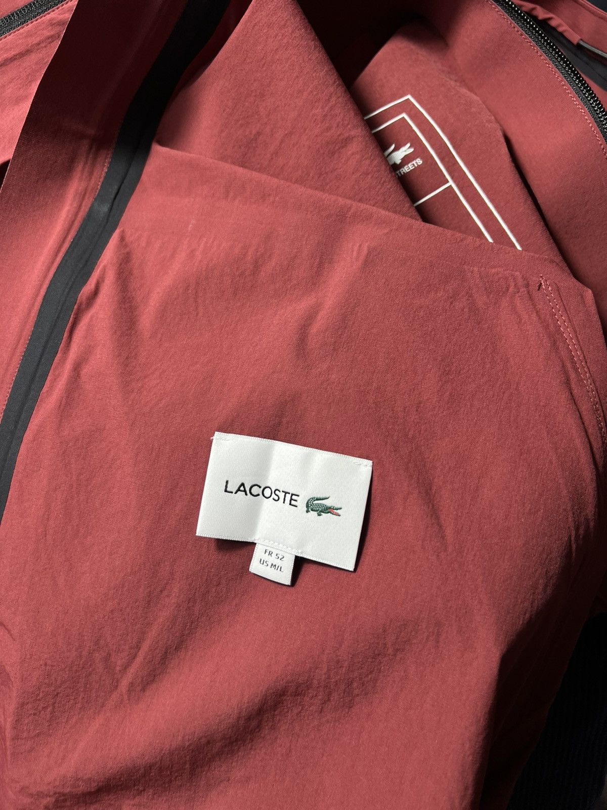 Lacoste 🐊 Lacoste Technical Hooded Jacket Burgundy Size M–L Size US M / EU 48-50 / 2 - 18 Thumbnail