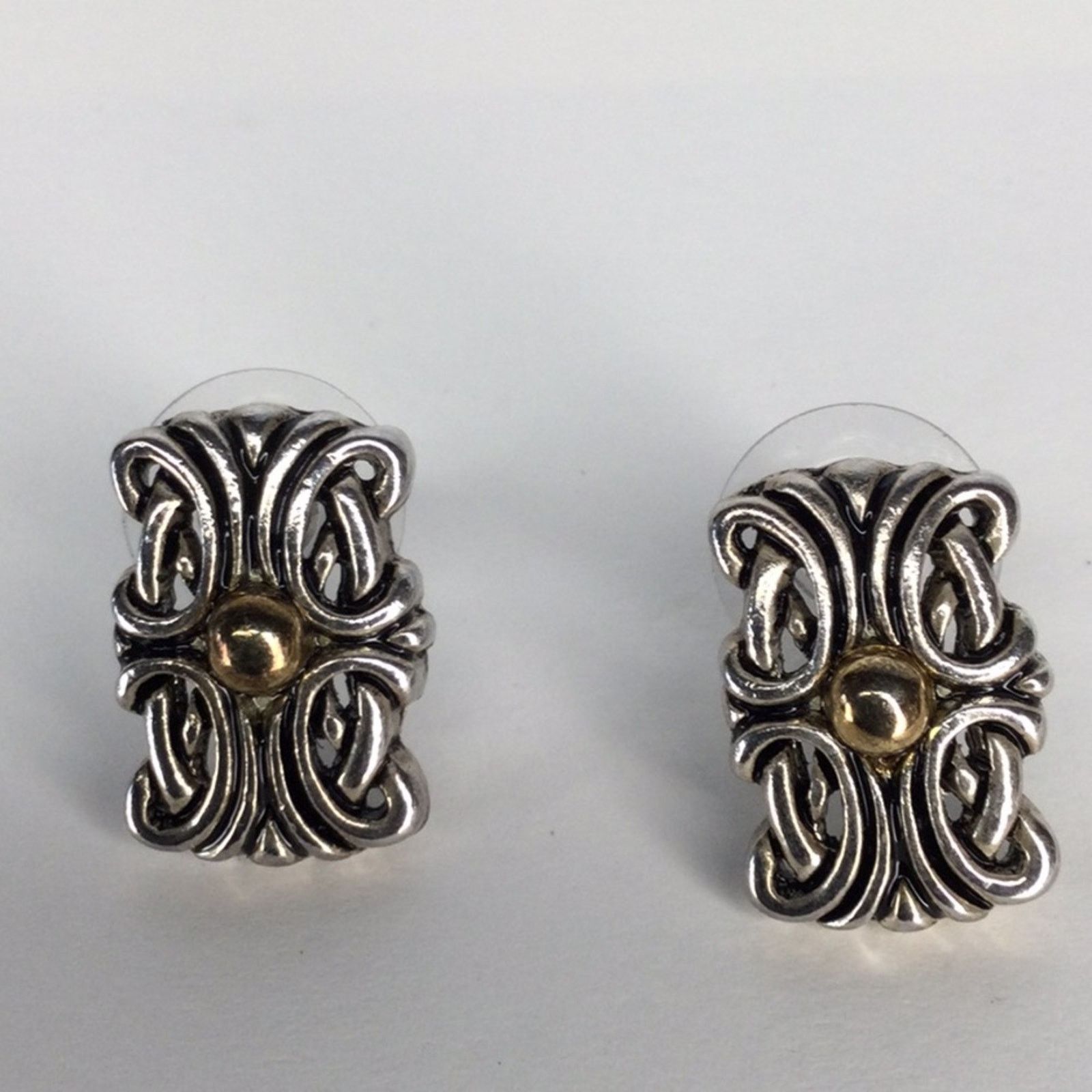 Other Celtic Knot Silver Tone & Bronze Vintage 1980's Earrings Size ONE SIZE - 16 Thumbnail
