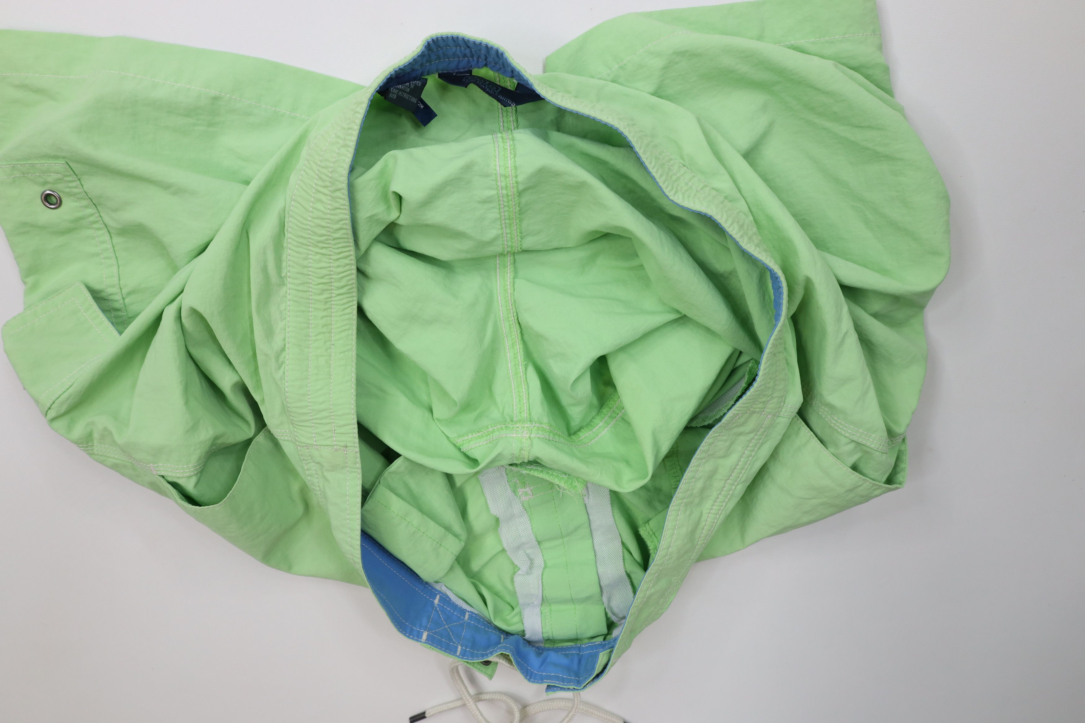 Ralph Lauren Vintage Ralph Lauren Cargo Shorts Swim Trunks Lime Green Size US 34 / EU 50 - 15 Thumbnail
