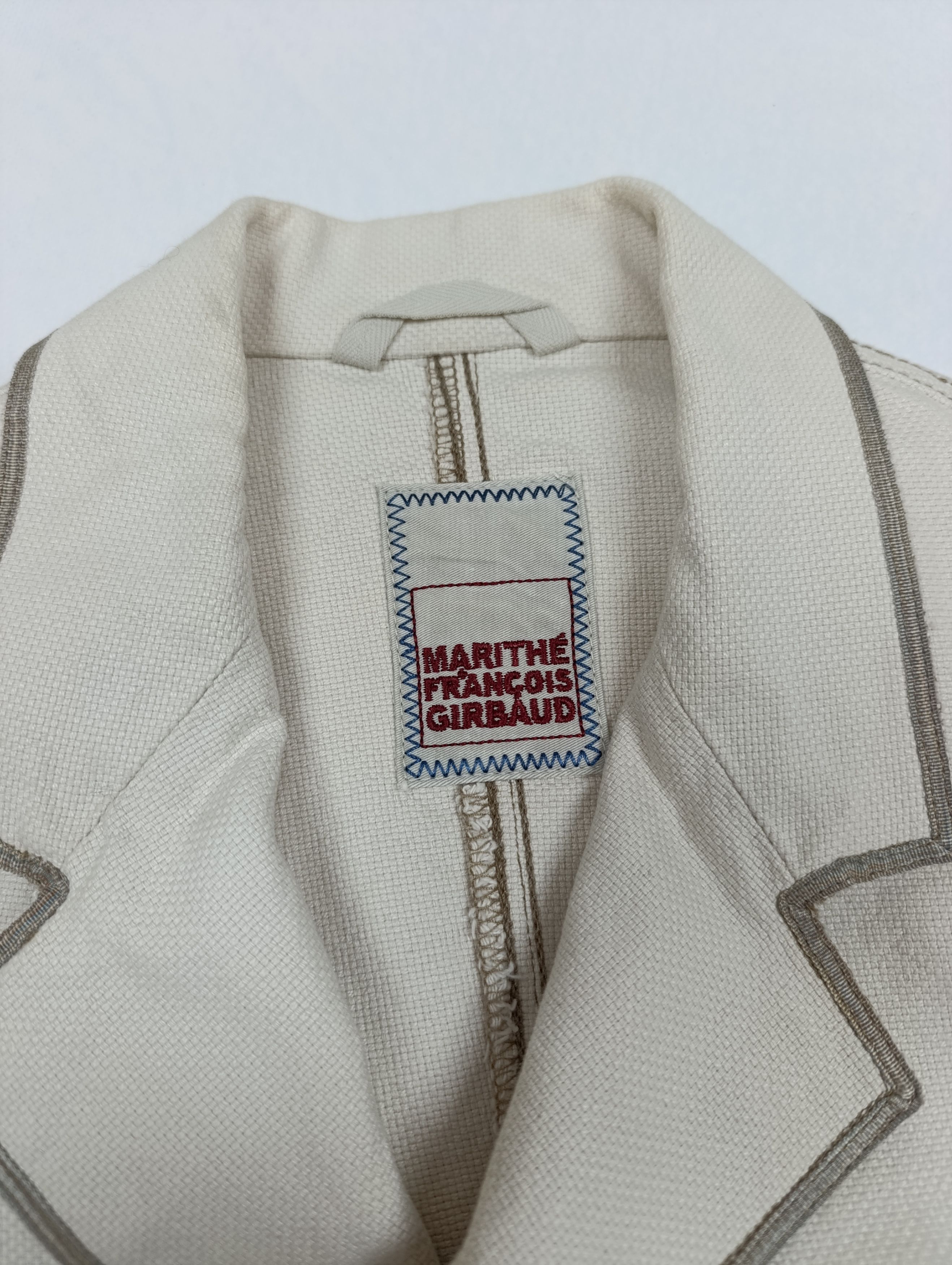 Marithe + Francois Girbaud VINTAGE MARITHE FRANCOIS GIRBAUD CANVAS FRAYED BLAZER JACKET Size M / US 6-8 / IT 42-44 - 6 Thumbnail