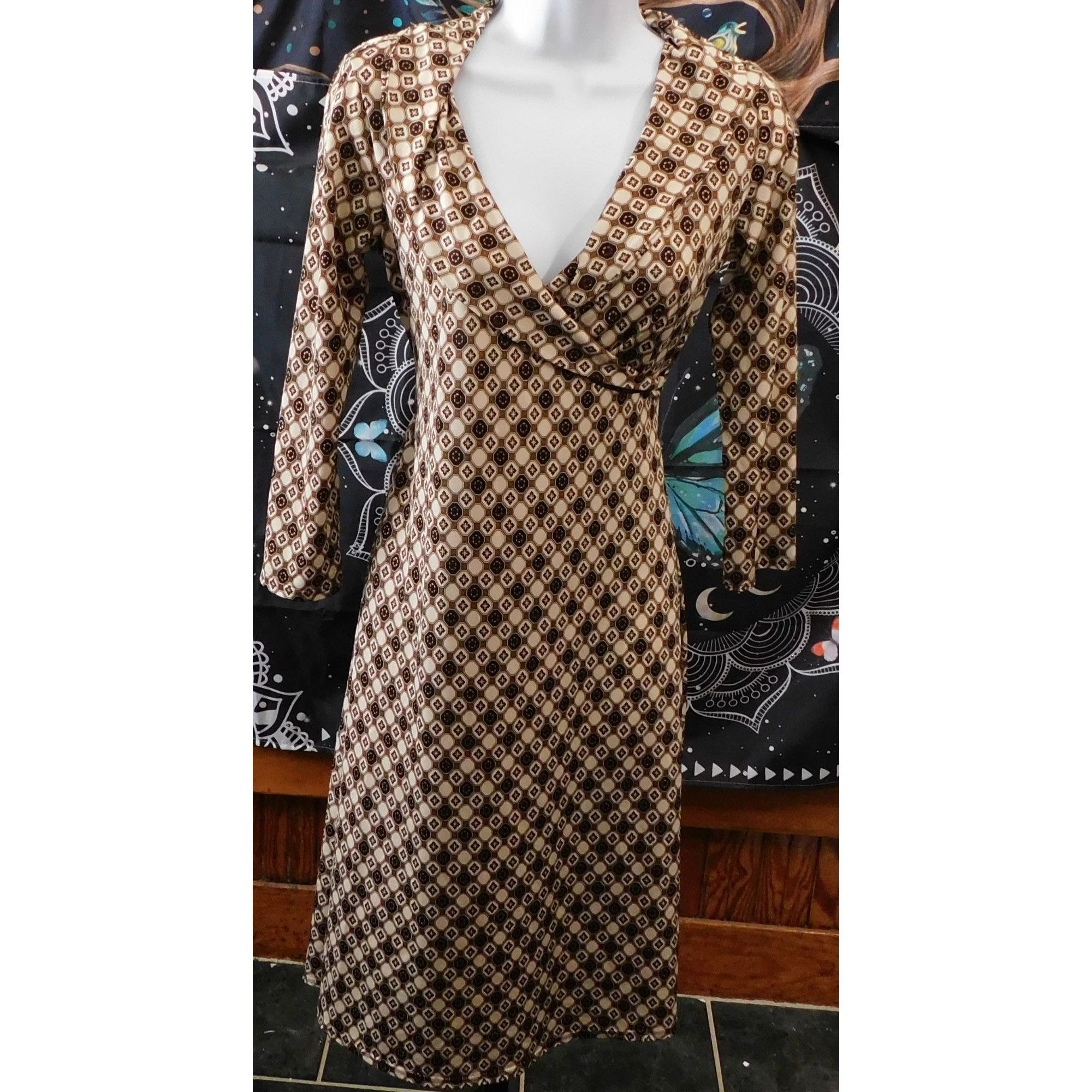 Other Vintage Jus D'Orange Paris 70s Style Wrap Dress Size S / US 4 / IT 40 - 1 Thumbnail