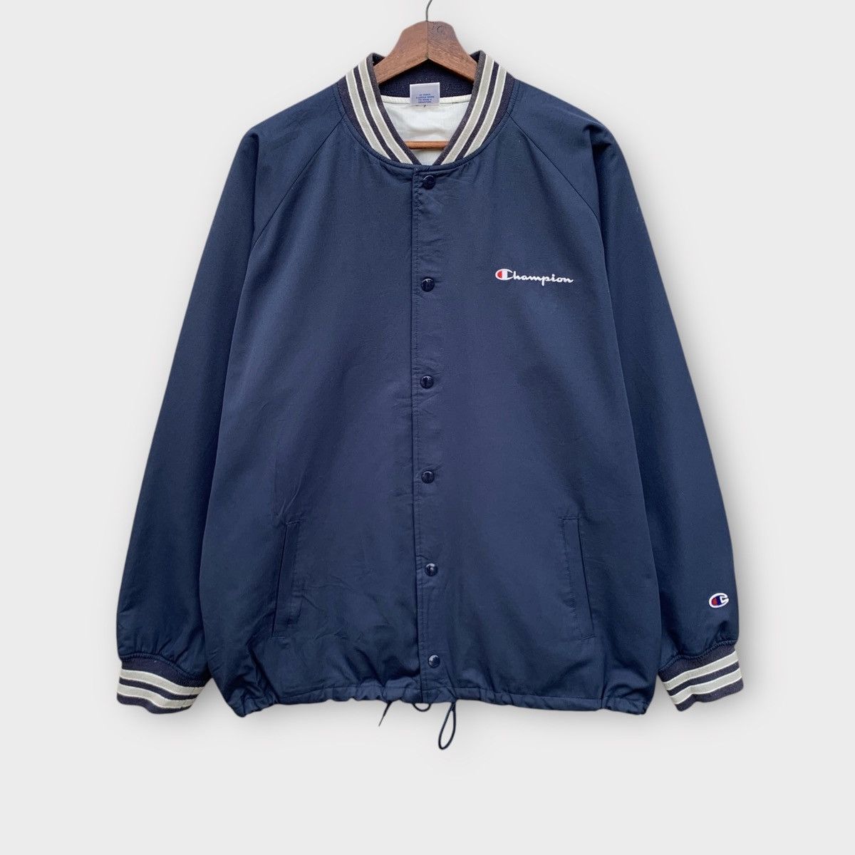 Champion Champion Windbreaker Snap Button Bomber Jacket Size US L / EU 52-54 / 3 - 1 Thumbnail