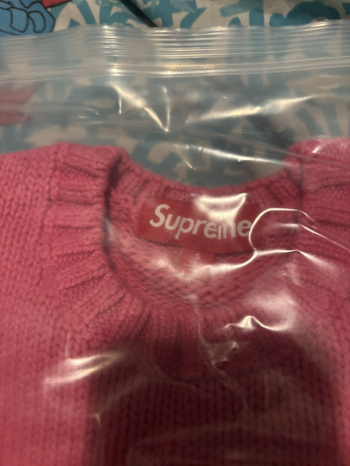 Supreme Supreme Tonal Applique Sweater Dark Pink Size Small Size US S / EU 44-46 / 1 - 4 Thumbnail