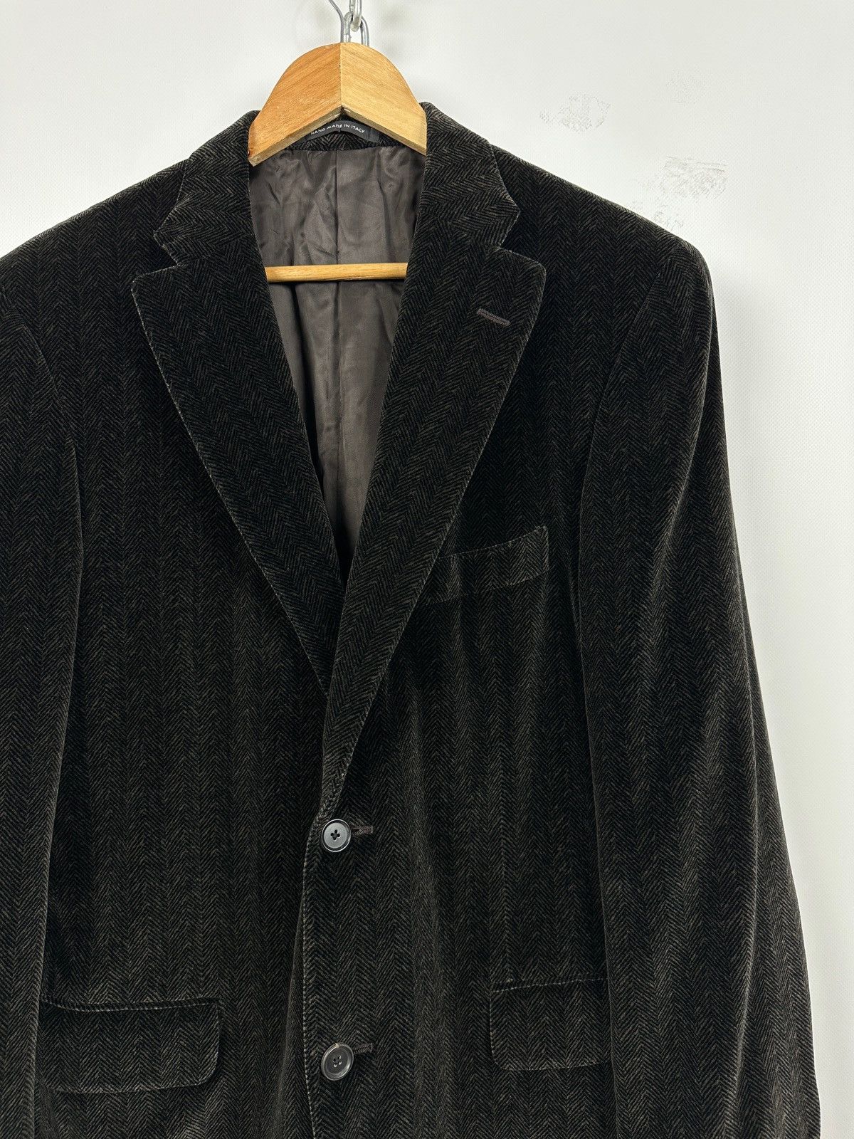 Caruso Raffaele Caruso Sartoria Parma Herringbone Handmade Blazer Size US L / EU 52-54 / 3 - 6 Thumbnail