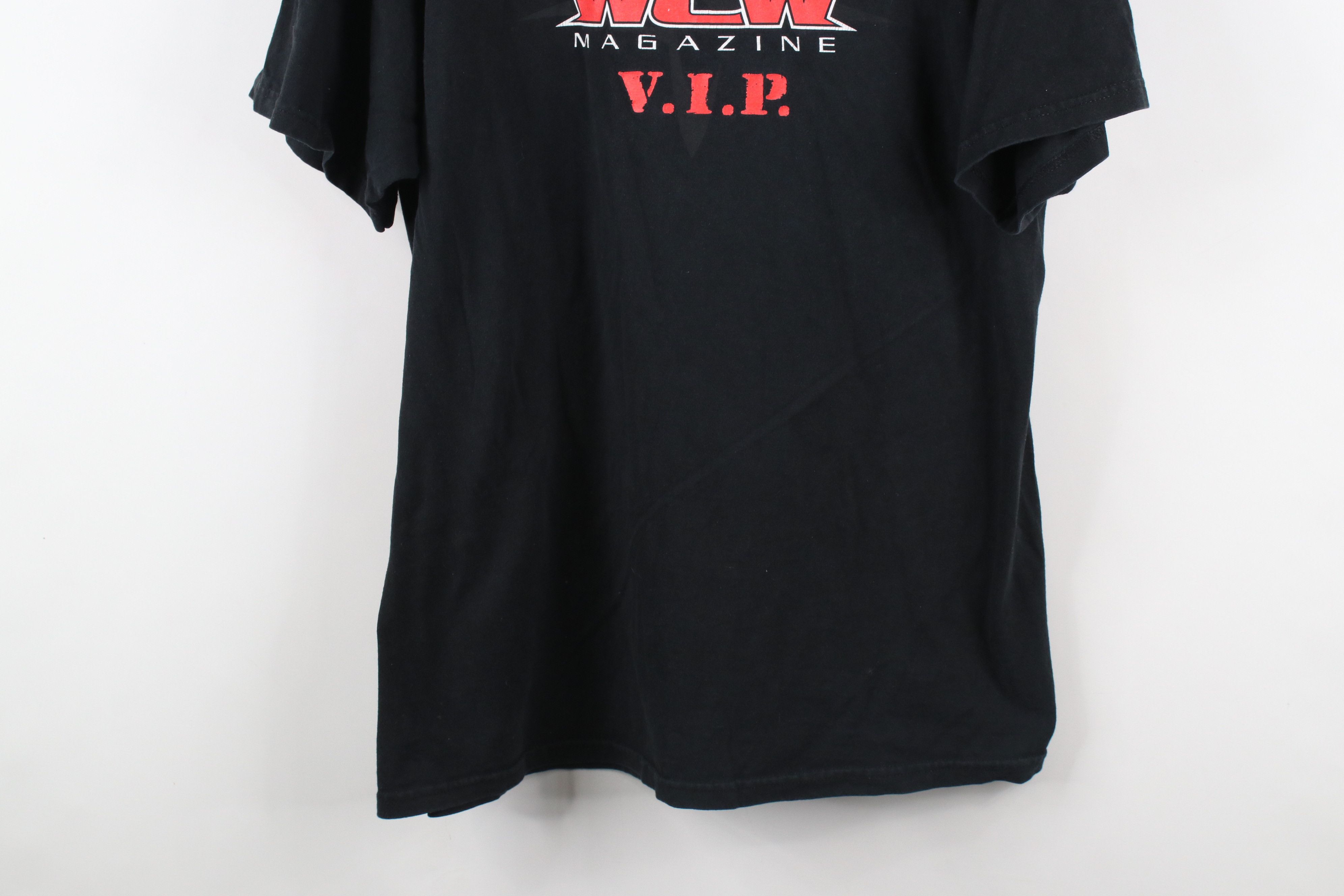 Vintage Vintage 90s Championship Wrestling WCW Magazine VIP T-Shirt Size US XL / EU 56 / 4 - 3 Thumbnail