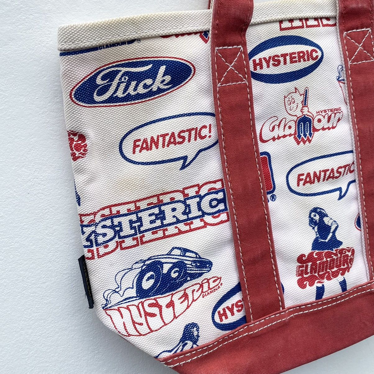 Hysteric Glamour Hysteric Glamour Fuck Printed Tote Bag Hysteric Distressed Size ONE SIZE - 11 Thumbnail