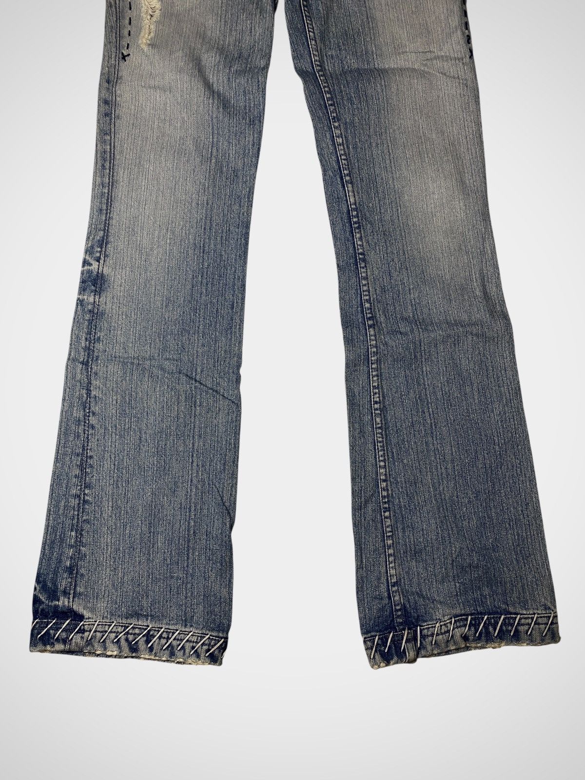 If Six Was Nine Antik Boro Japanese Tribal Flared Jeans Size US 29 - 9 Thumbnail