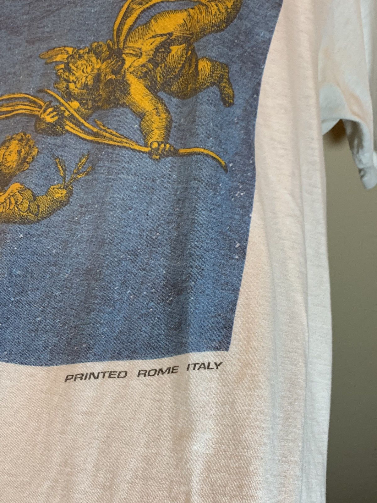 Vintage RARE Vintage 80s Raffaello Angel Cherubs Single Stitch Shirt Size US L / EU 52-54 / 3 - 5 Thumbnail