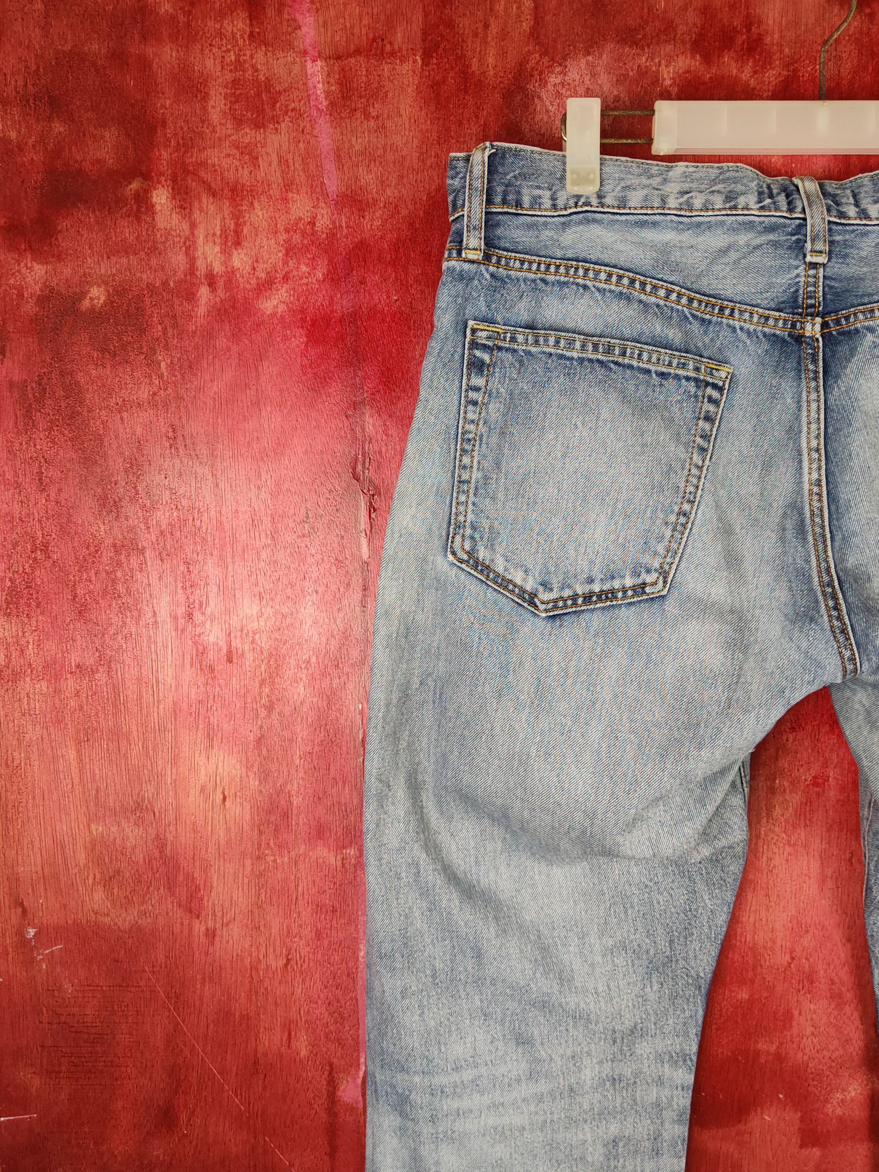Japanese Brand Uniqlo Blue Faded Distressed Ripped Jeans #S1704 Size US 34 / EU 50 - 10 Thumbnail