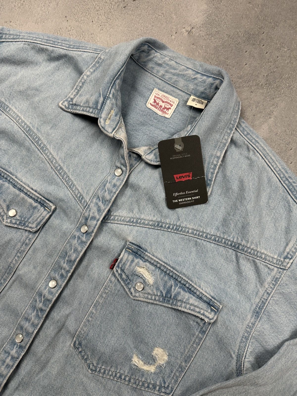 Levi's Levis Dorsey Western Denim Jacket Shirt Oversized Fit Size M / US 6-8 / IT 42-44 - 8 Thumbnail
