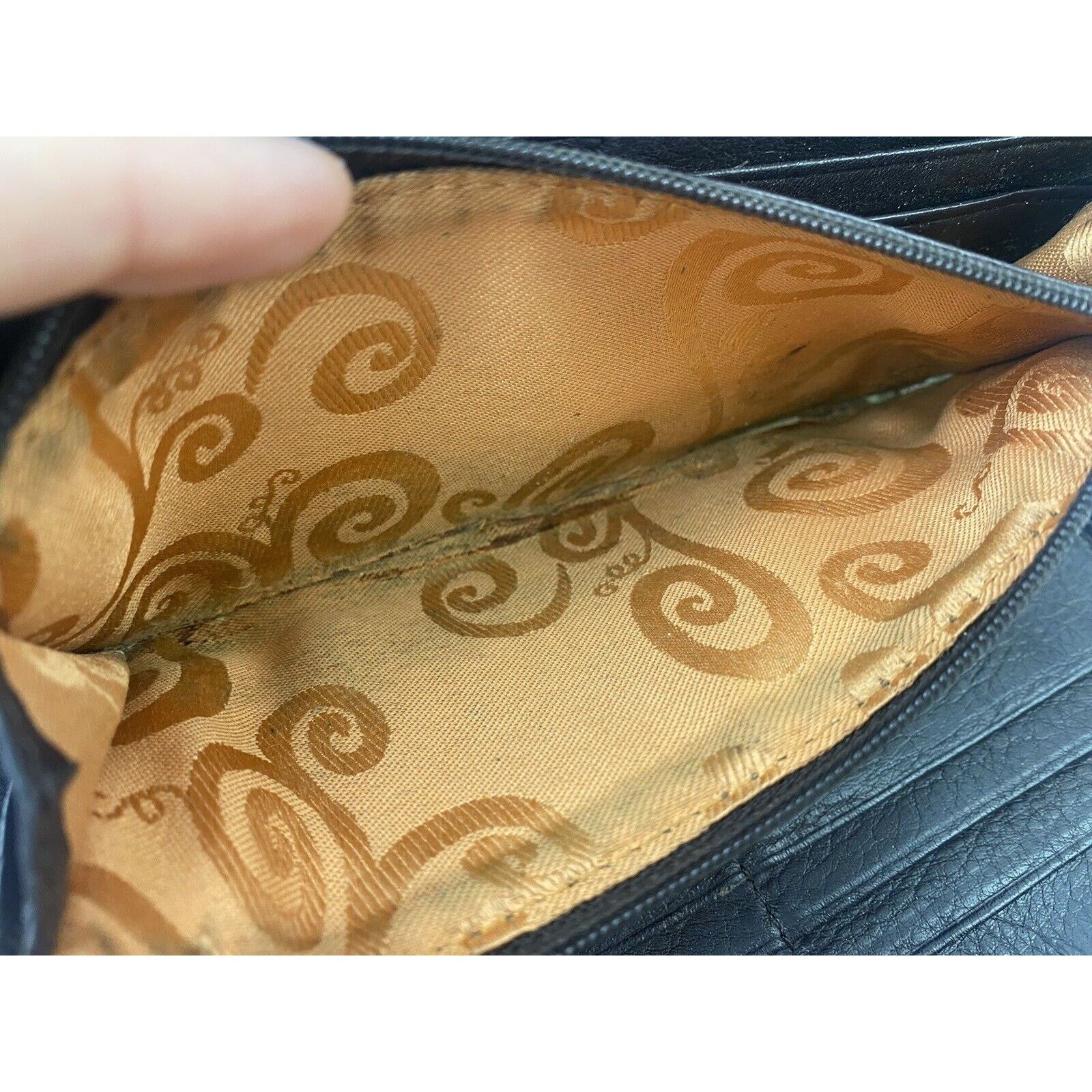 Brighton Brighton Zip Around Wallet Brown Patent Leather 8" Faux Croc Size ONE SIZE - 12 Thumbnail