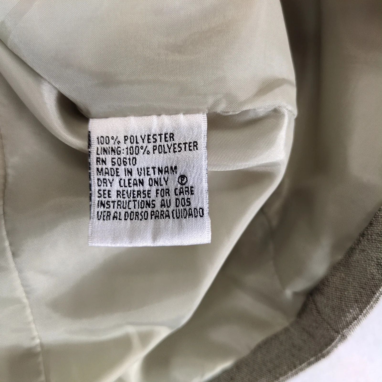 Other Vintage Le Suit Blazer Women's 14 Beige Tweed Y2K Career Size XL / US 12-14 / IT 48-50 - 8 Thumbnail