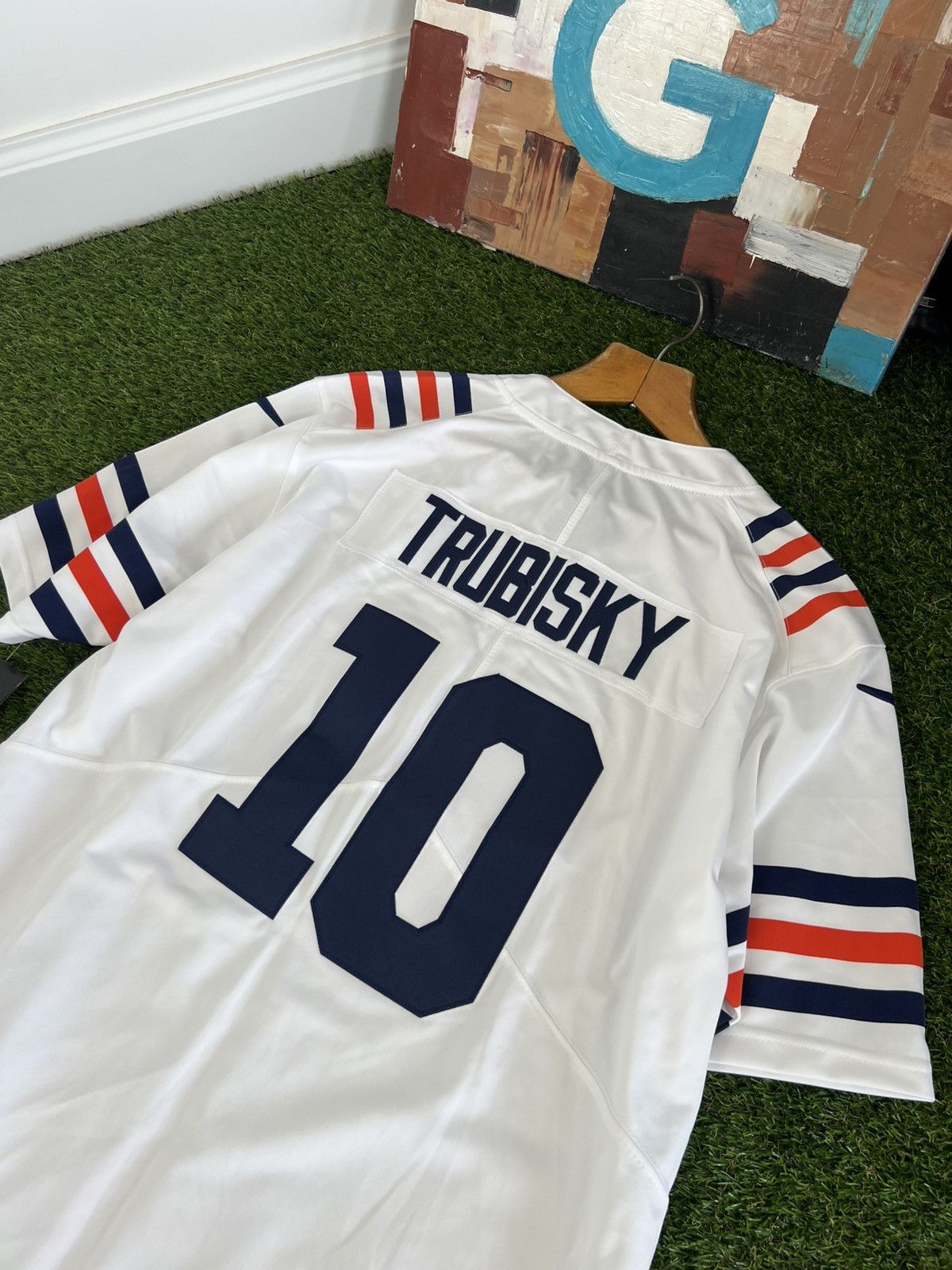 Nike Mitch Trubisky #10 Nike On Field NFL Chicago Bears Jersey L Size US L / EU 52-54 / 3 - 9 Thumbnail