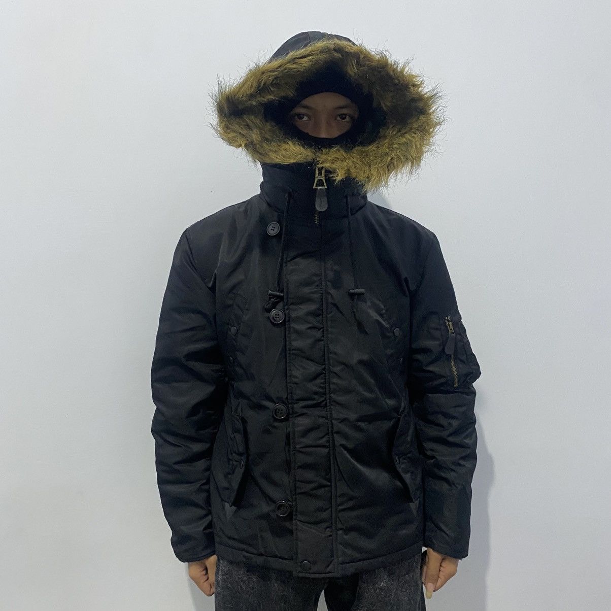 If Six Was Nine × Japanese Brand × Le Grande Bleu (L.G.B.) GOA Style - Type N-2B Fur Faux Jacket Size US L / EU 52-54 / 3 - 2 Thumbnail